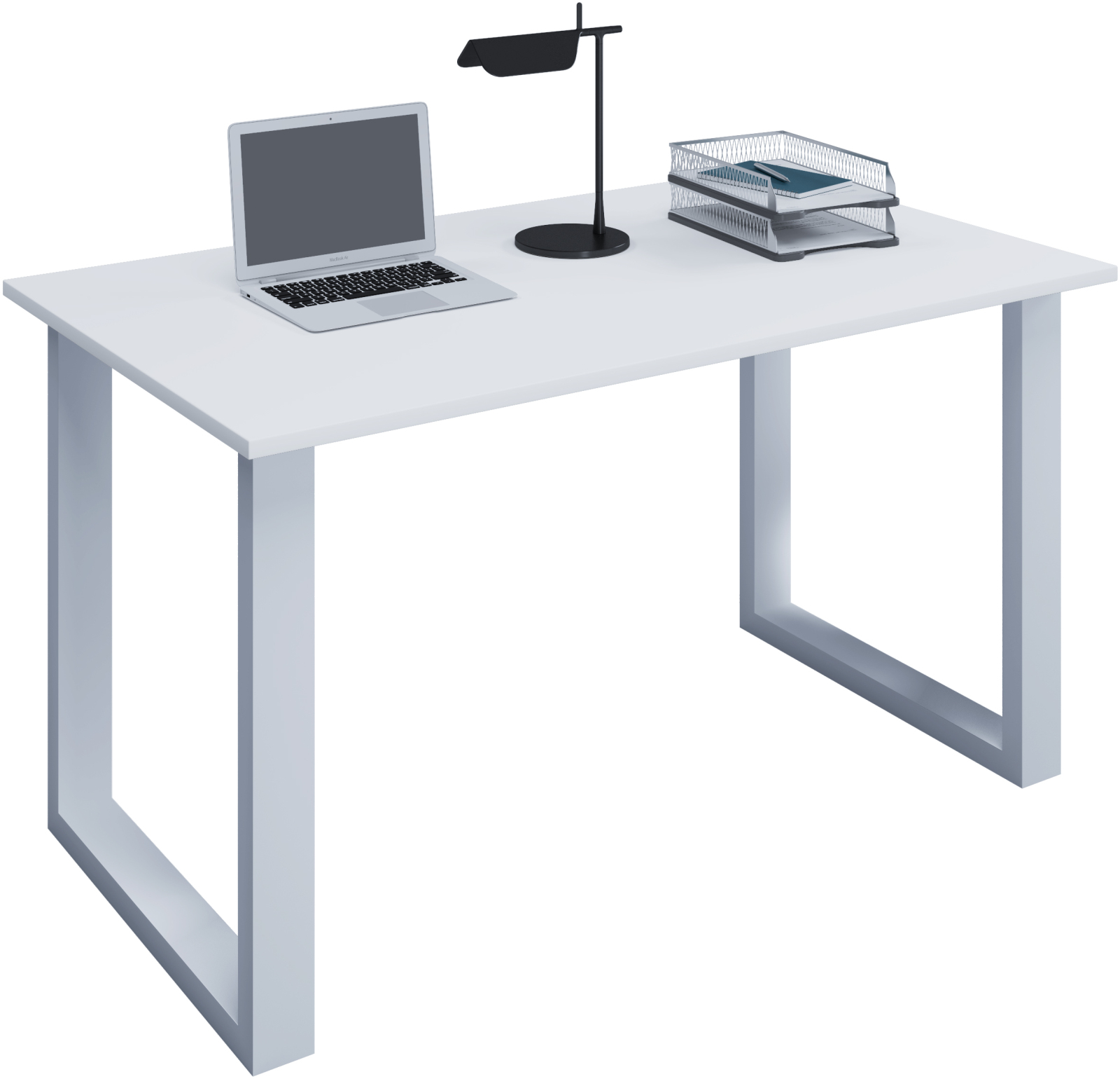 Schreibtisch LONA - weiß - U-Gestell - 110x80 cm