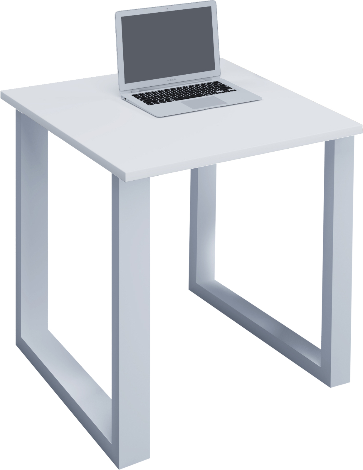 Schreibtisch LONA - weiß - U-Gestell - 80x80 cm