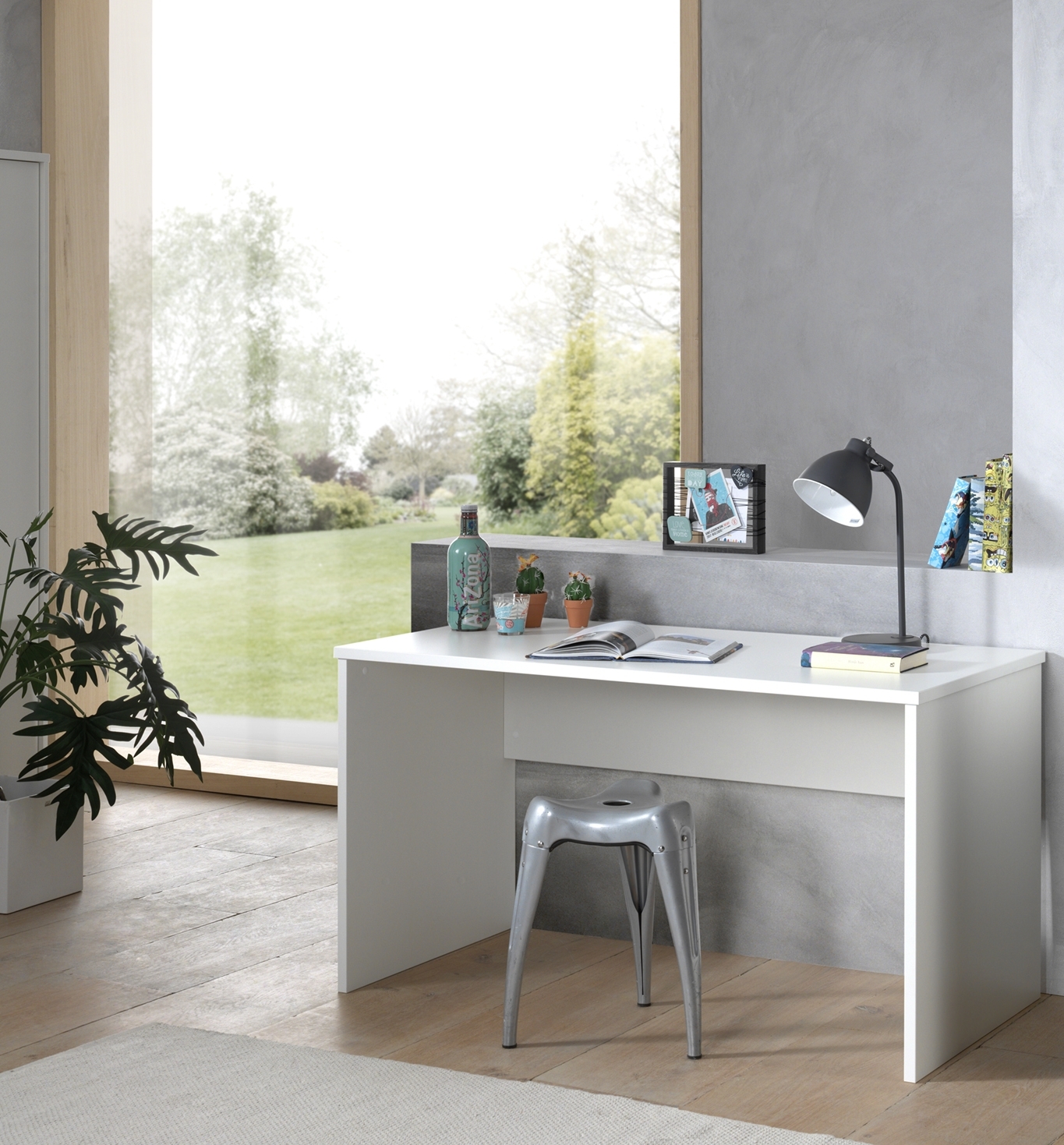 Schreibtisch LONDON - weiß - 140x65 cm