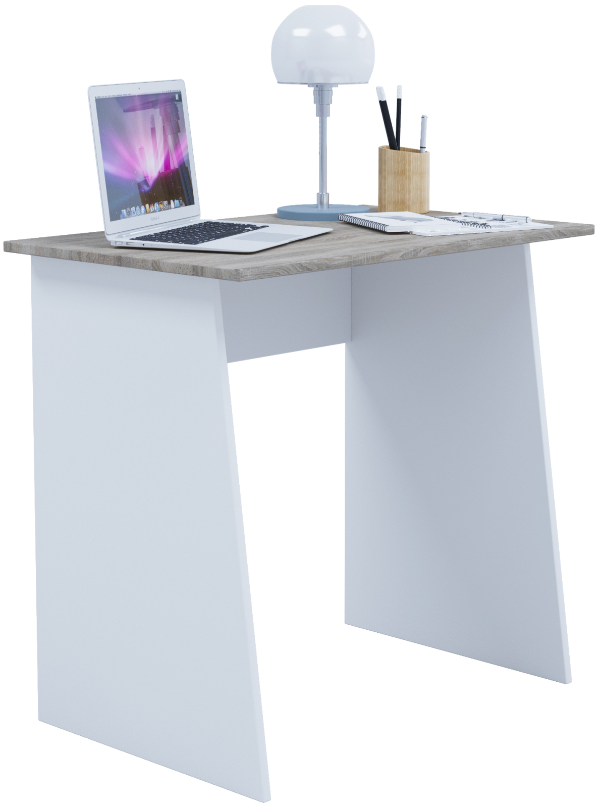 Schreibtisch MASOLA MINI - weiß - Sonoma Eiche - 80 cm