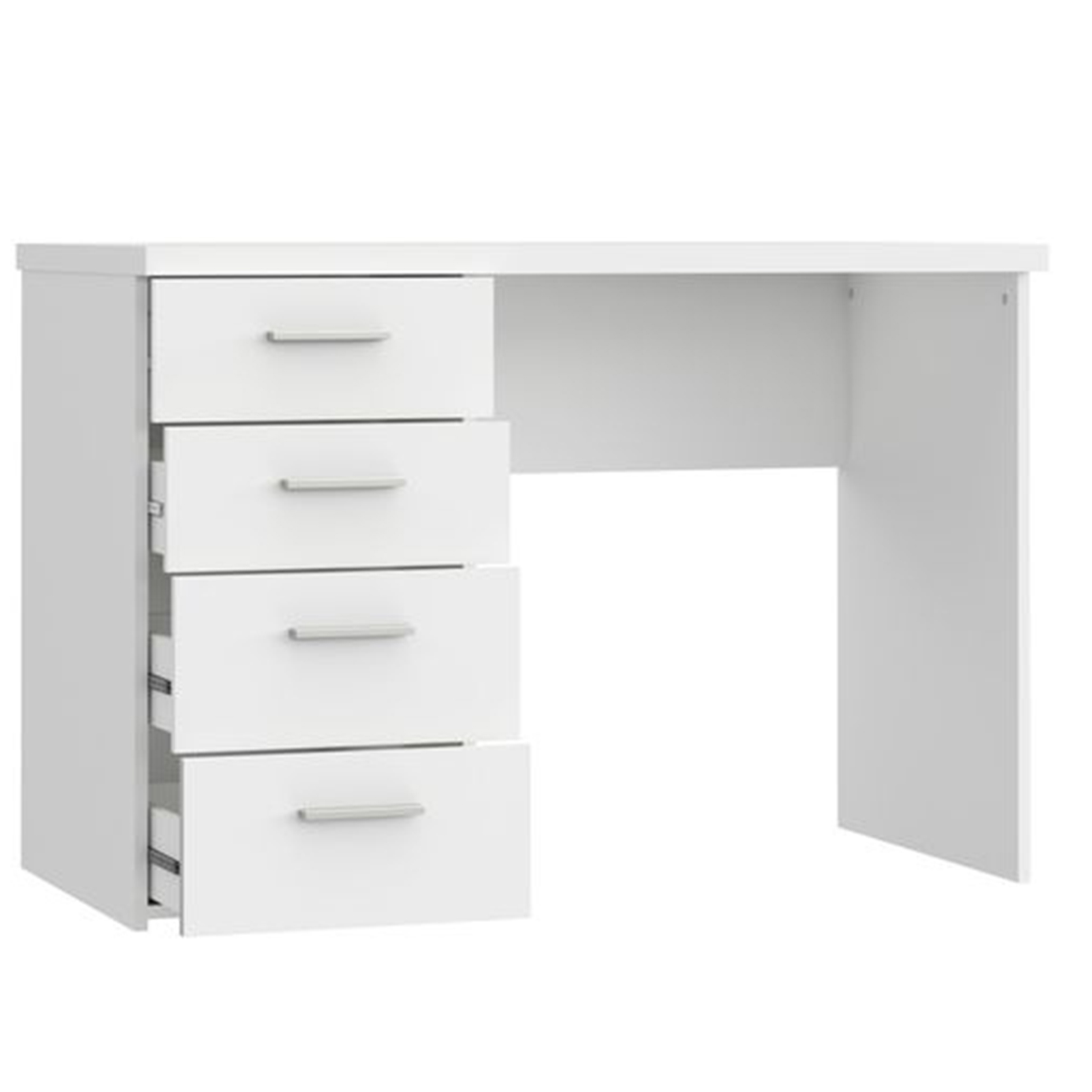 Schreibtisch - matt weiß - 110 cm