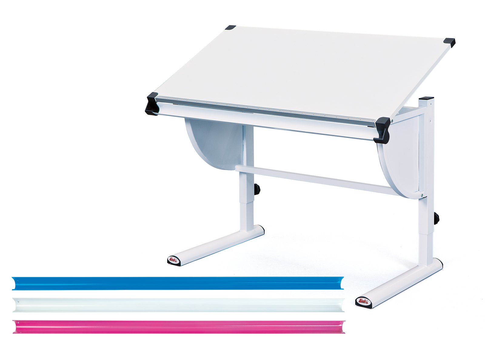 Schreibtisch MILO - weiß - höhenverstellbar - 3-in-1 - 110 cm