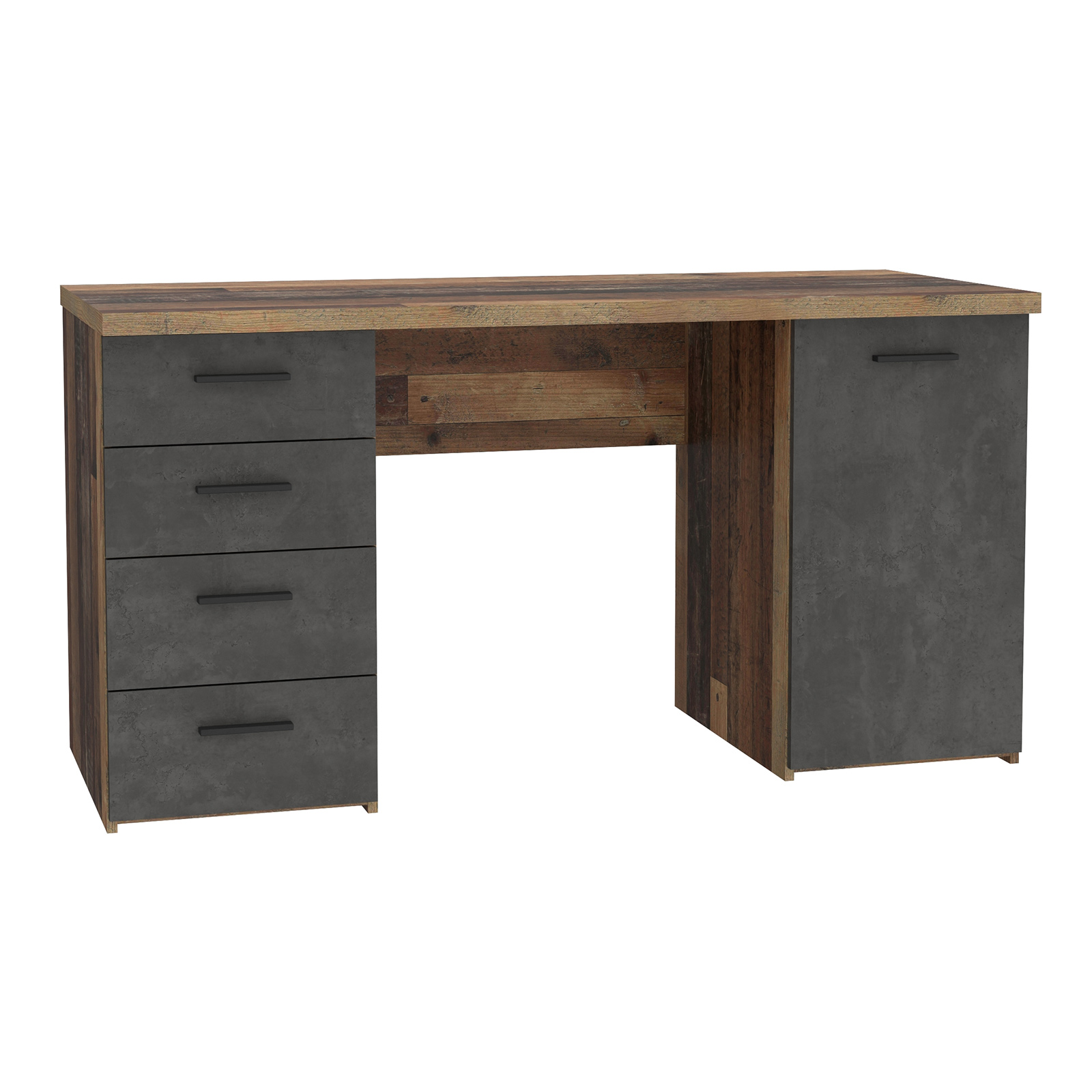 Schreibtisch - Old Wood - Betonoptik - 145 cm