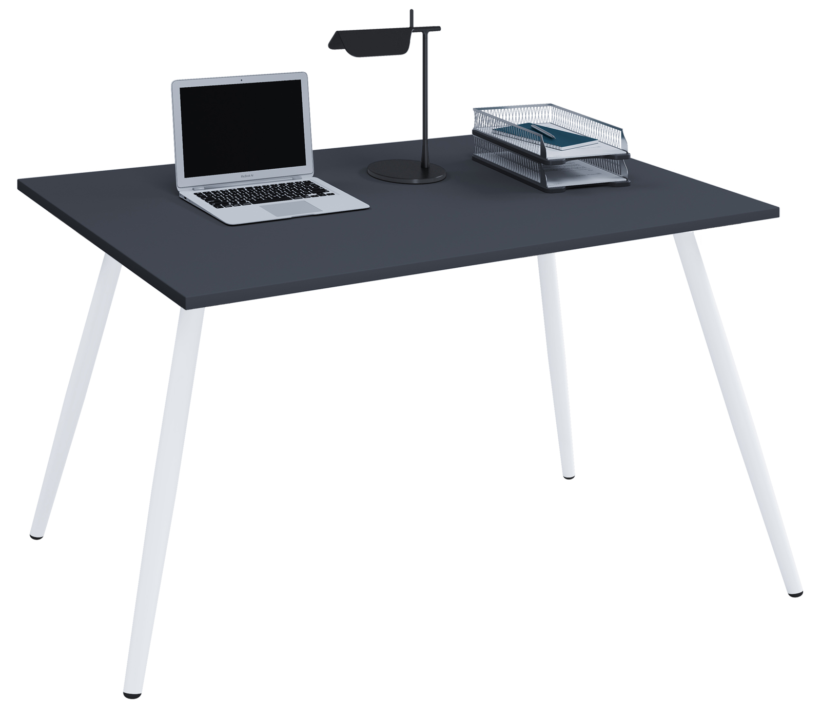 Schreibtisch SALIA - anthrazit-weiß - 80x50 cm