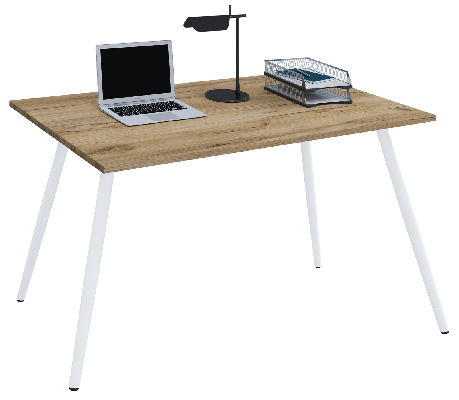 Schreibtisch SALIA - Honig Eiche - weiß - 160x80 cm