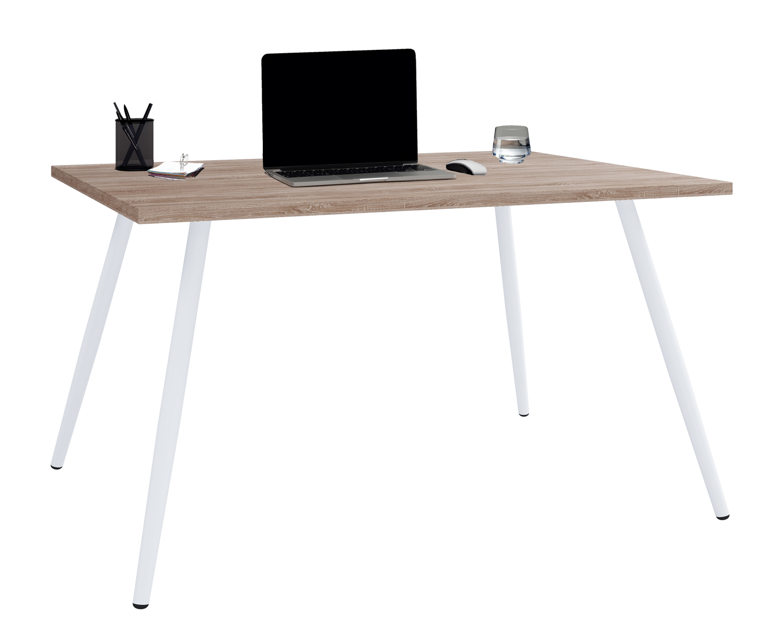 Schreibtisch SALIA - Sonoma Eiche - weiß - 160x80 cm