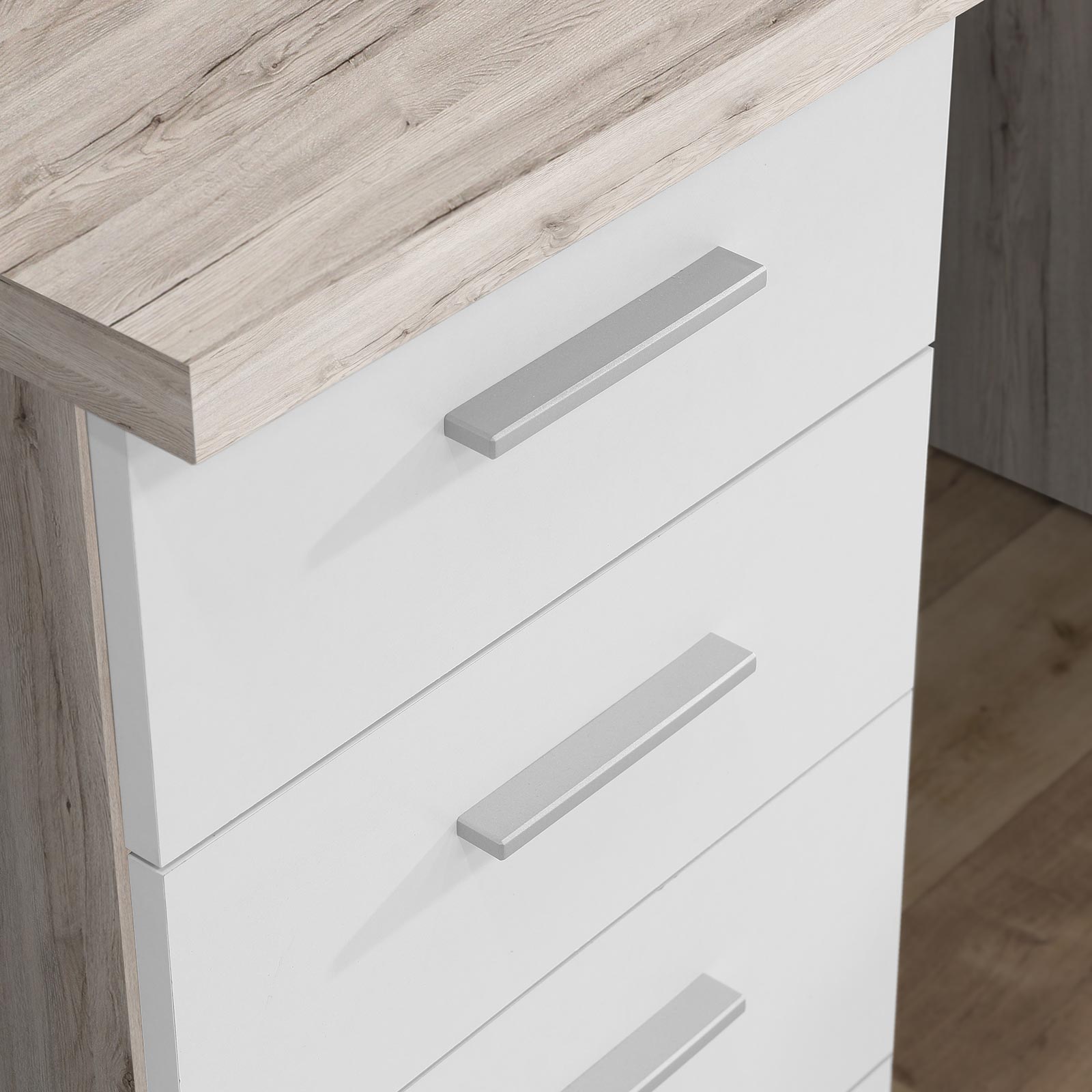 Schreibtisch - Sandeiche-weiß - 145 cm