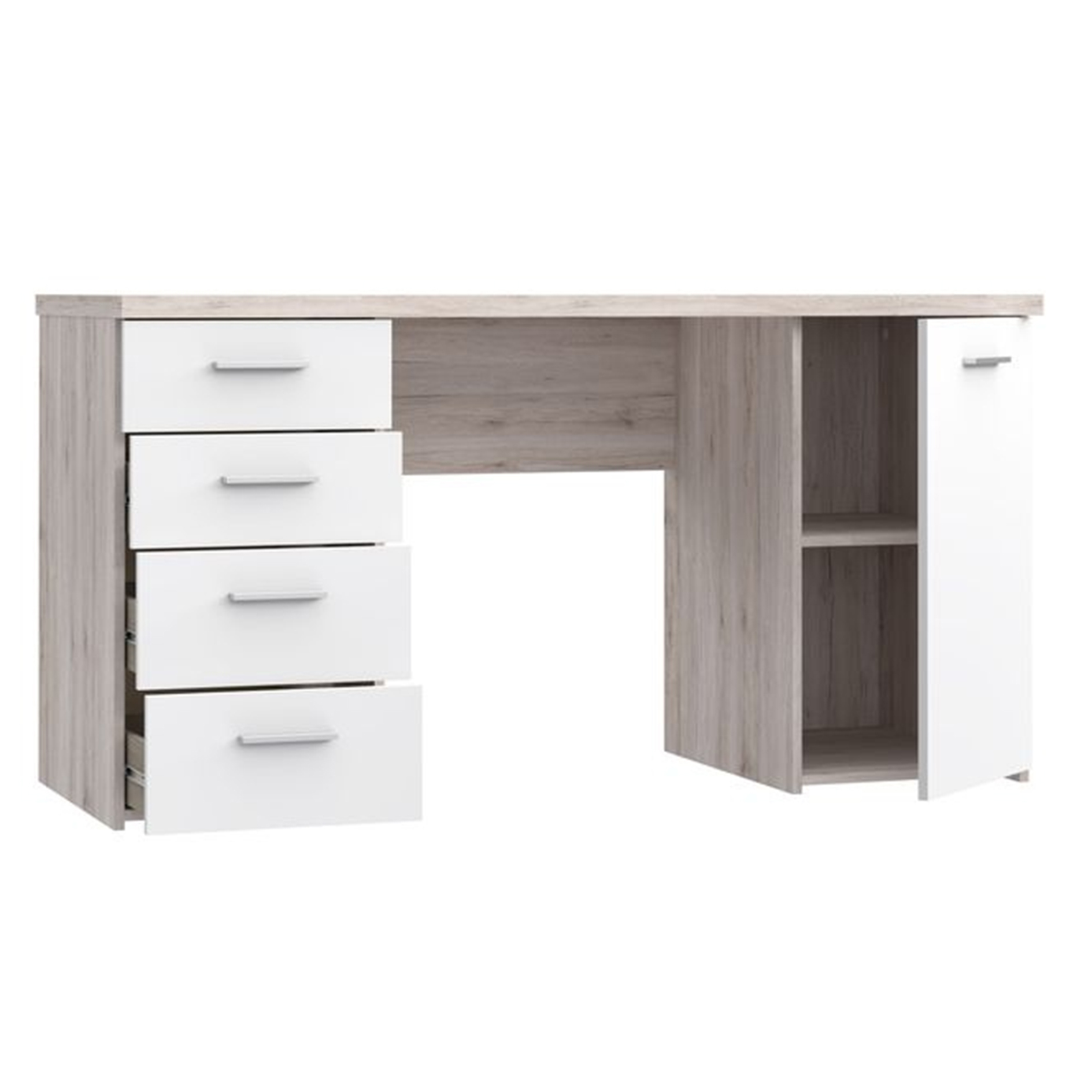 Schreibtisch - Sandeiche-weiß - 145 cm