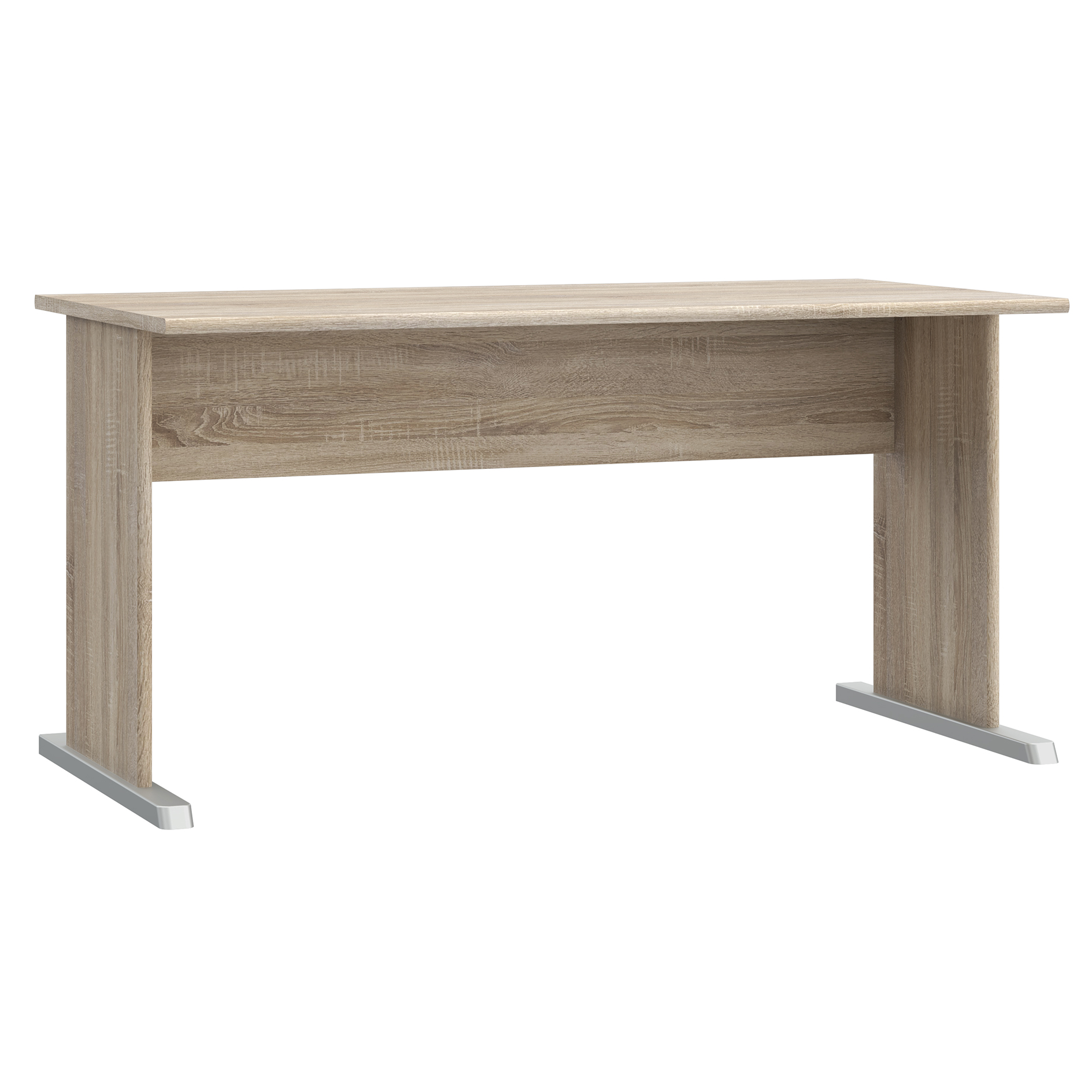Schreibtisch - Sonoma Eiche - grau - 144 cm