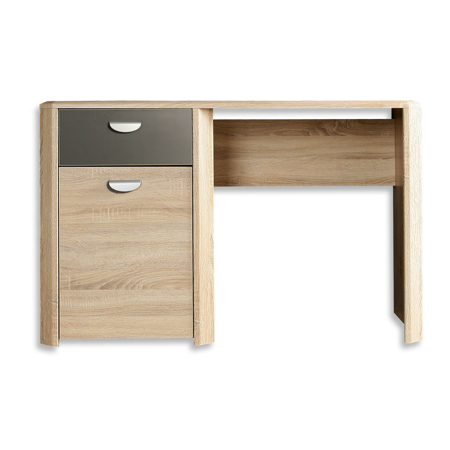 Schreibtisch - Sonoma Eiche - grau anthrazit - 130 cm