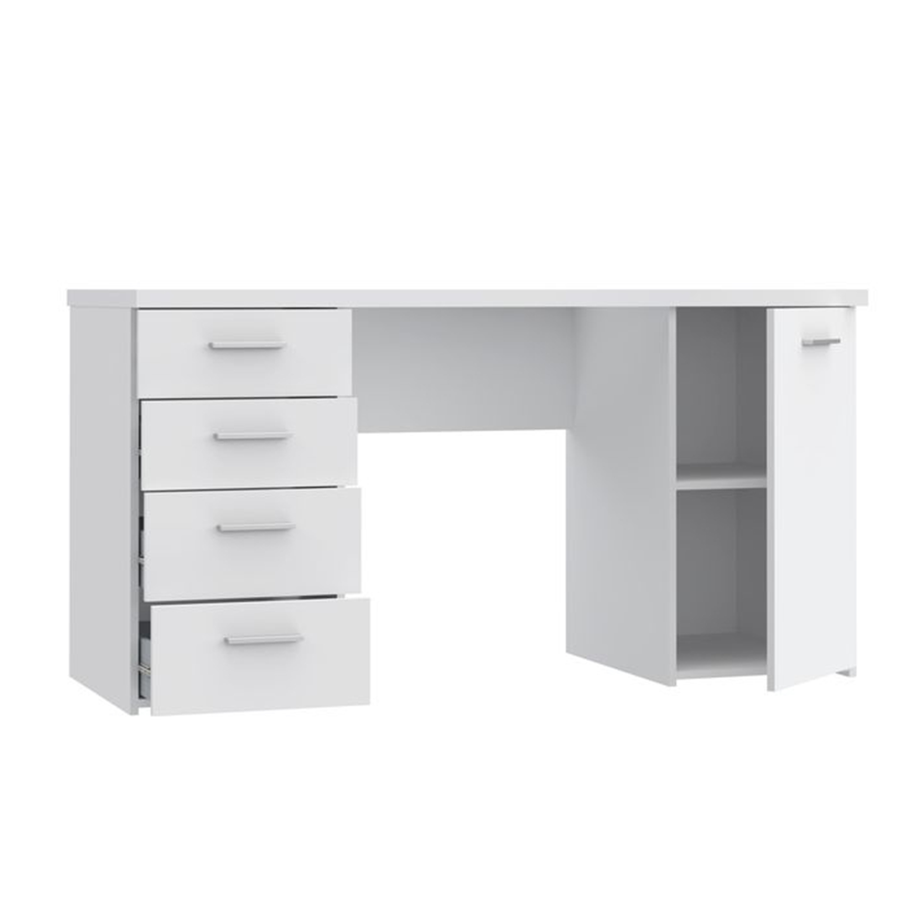 Schreibtisch - weiß matt - 145 cm