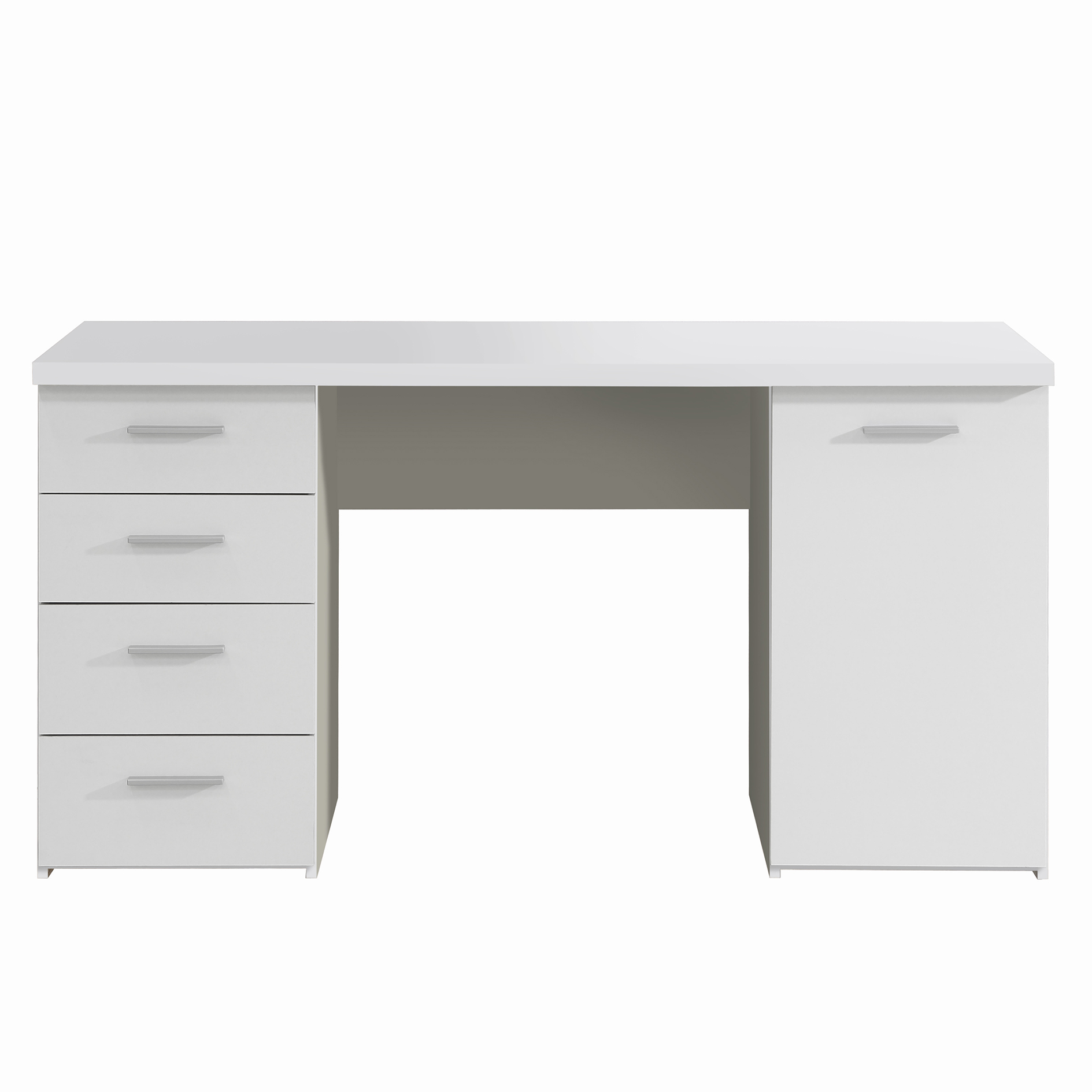 Schreibtisch - weiß matt - 145 cm