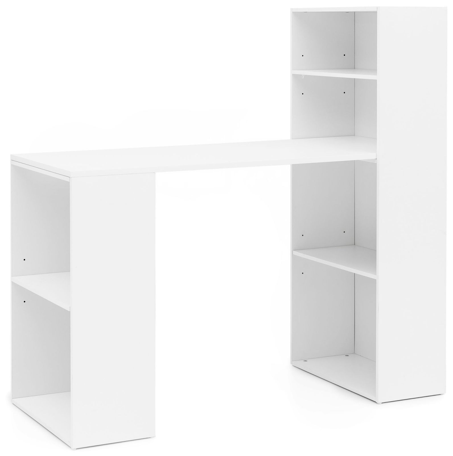 Schreibtisch - weiß - Regal - 120 cm breit
