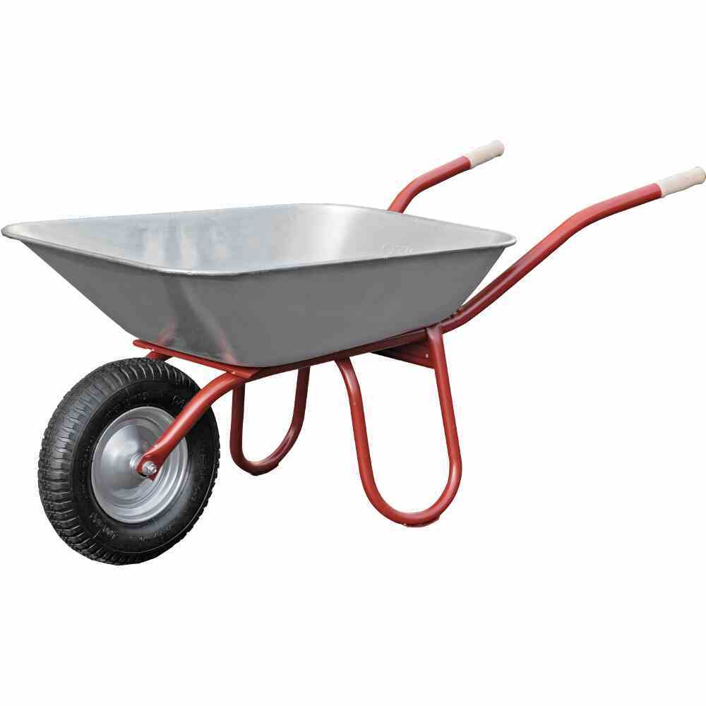 Schubkarre PRAKTICA - braun-silber - verzinkt - 85 Liter