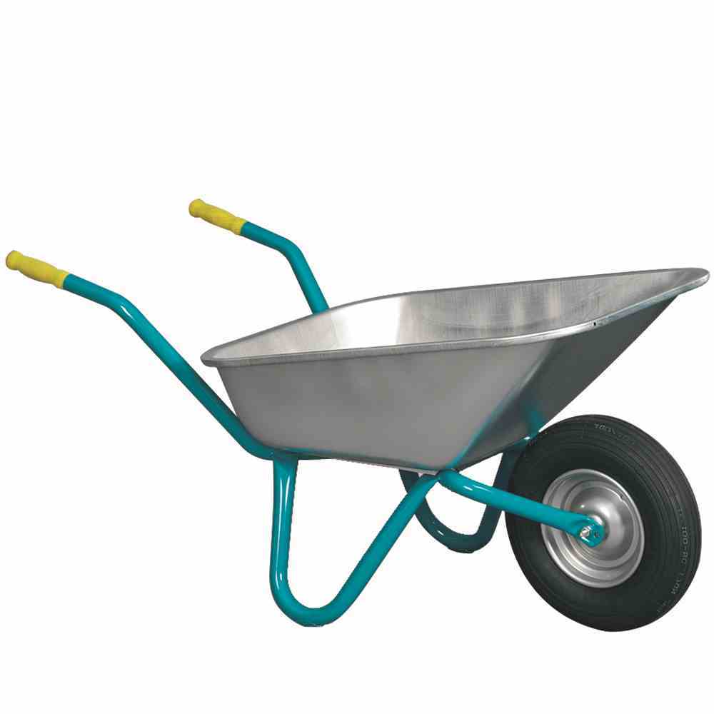 Schubkarre STANDARD - türkis - verzinkt - 85 Liter