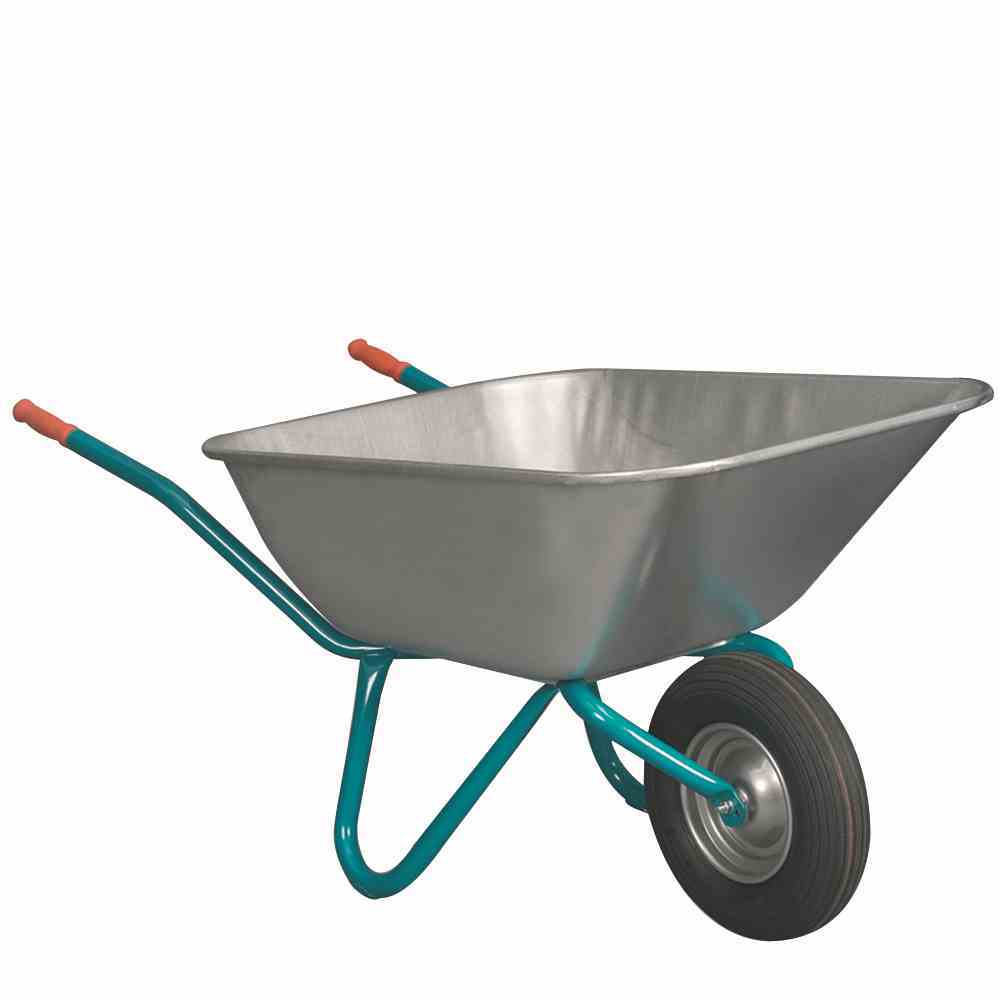 Schubkarre - türkis - verzinkt - 140 Liter