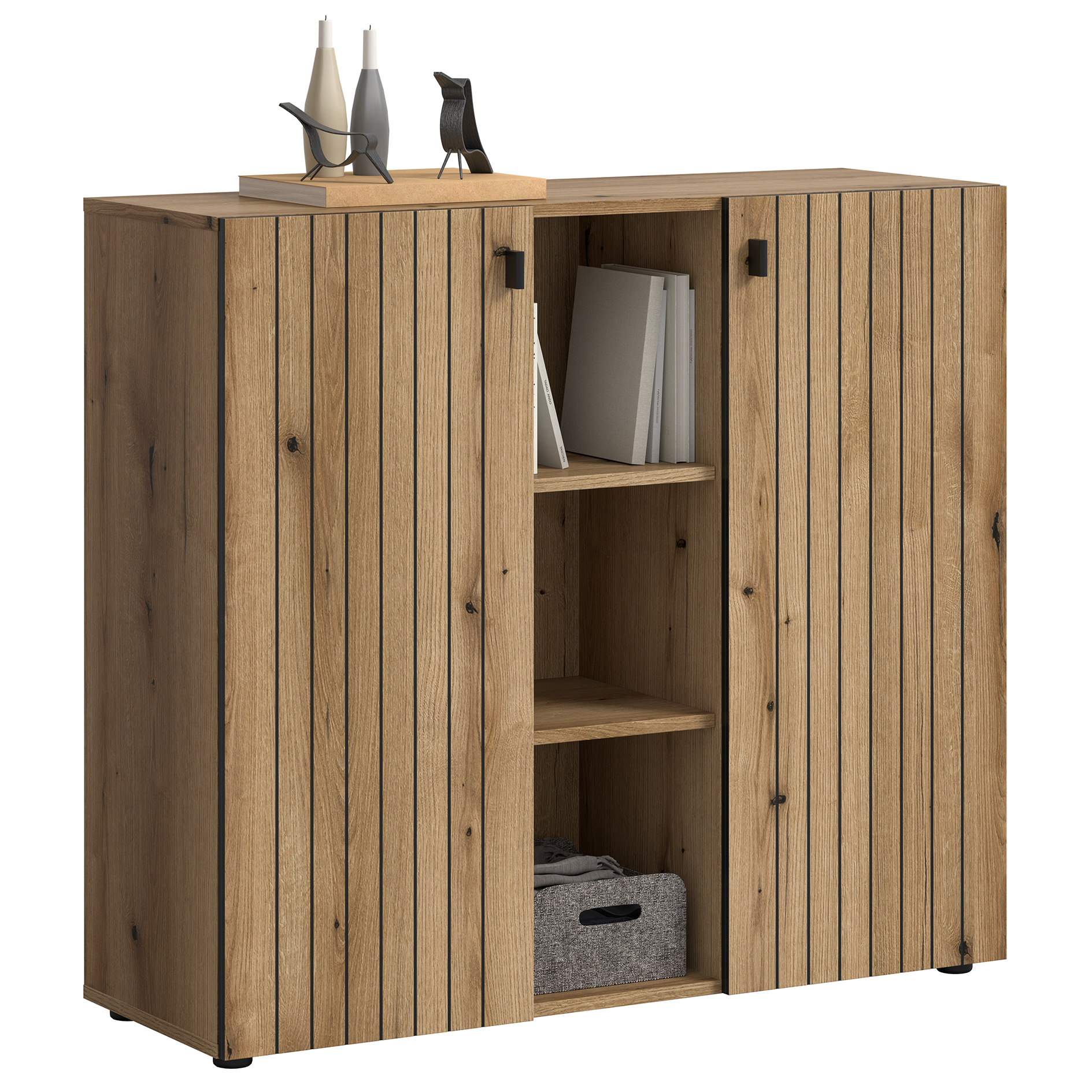Schuhkommode STATION - Evkoe Oak - 106 cm breit