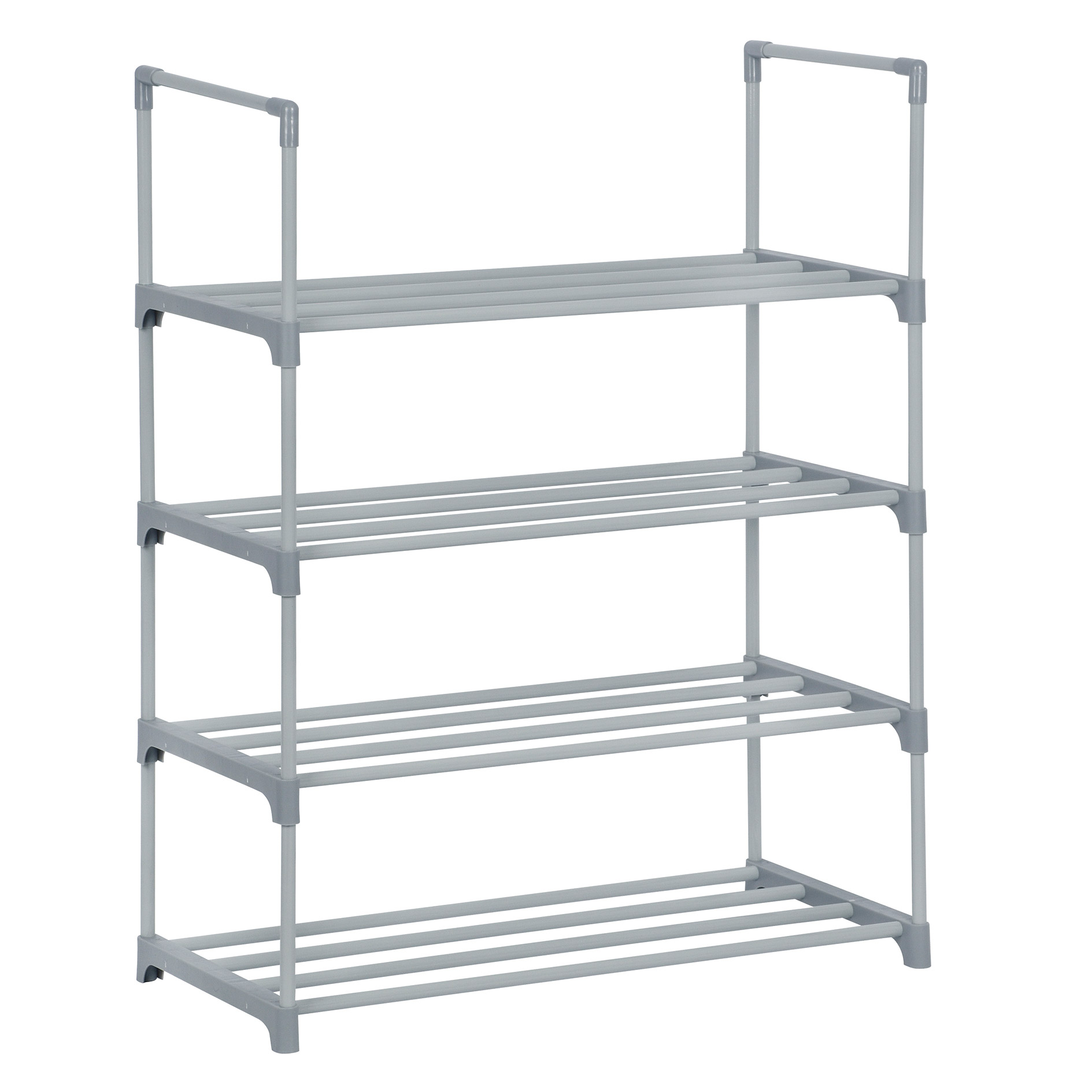 Schuhregal - grau - 4 Ablagen - 60 cm
