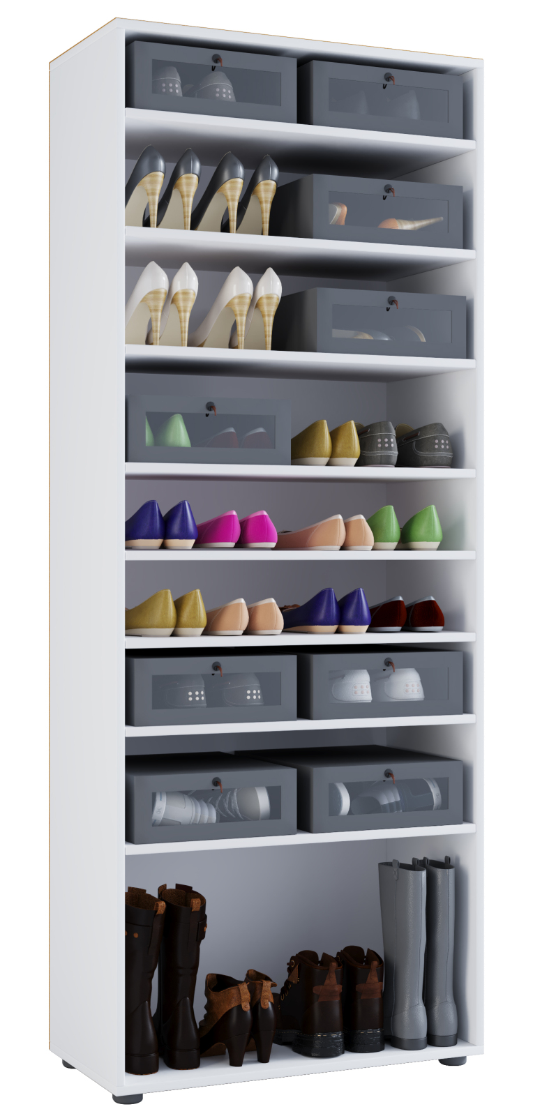 Schuhregal VANDOL l - weiß - 71 cm breit