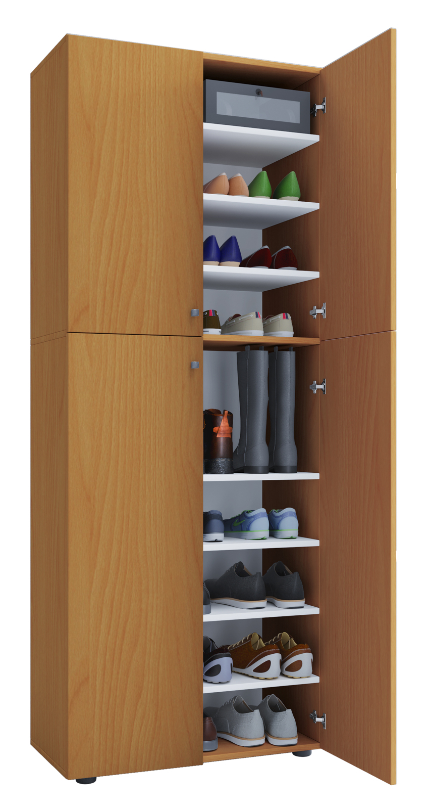 Schuhschrank LONA XXL - Buche - 4 Türen