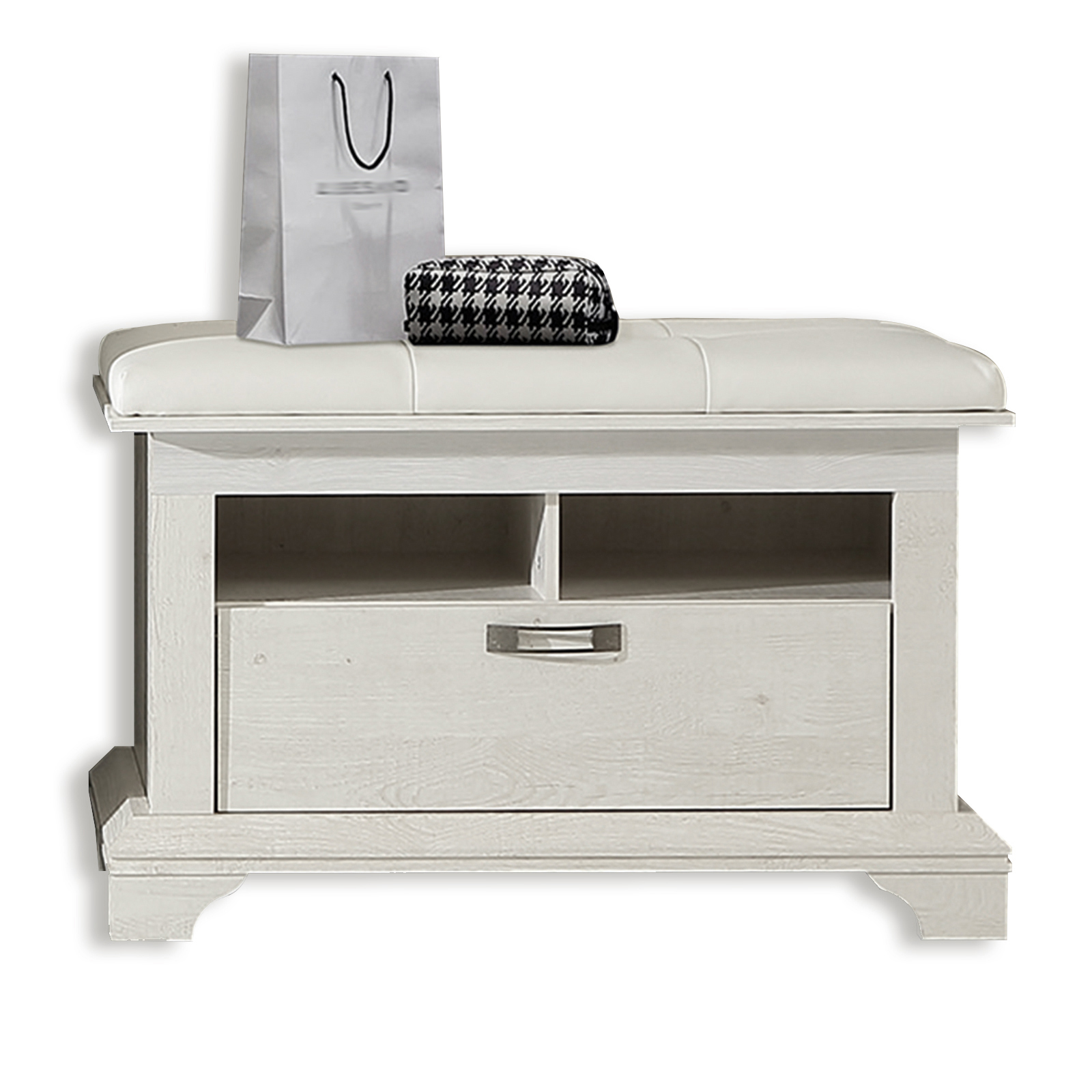 Schuhschrank - Pinie weiß - 99 cm breit