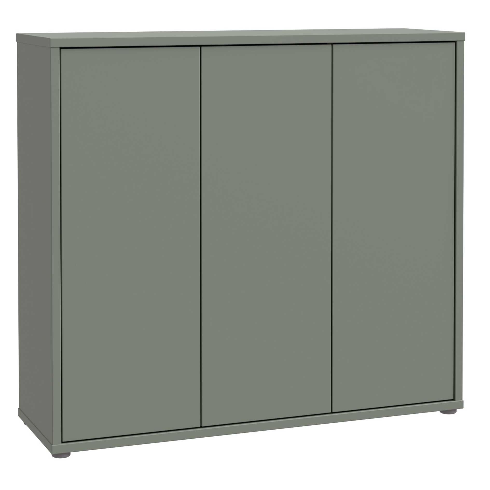 Schuhschrank - salbei - 3 Türen - 109 cm