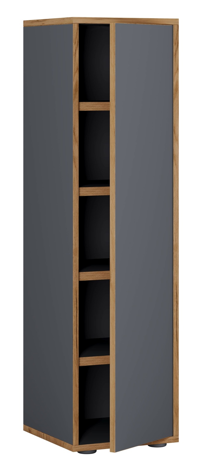 Schuhschrank SALIA XL - anthrazit - Honig Eiche - Push-to-Open