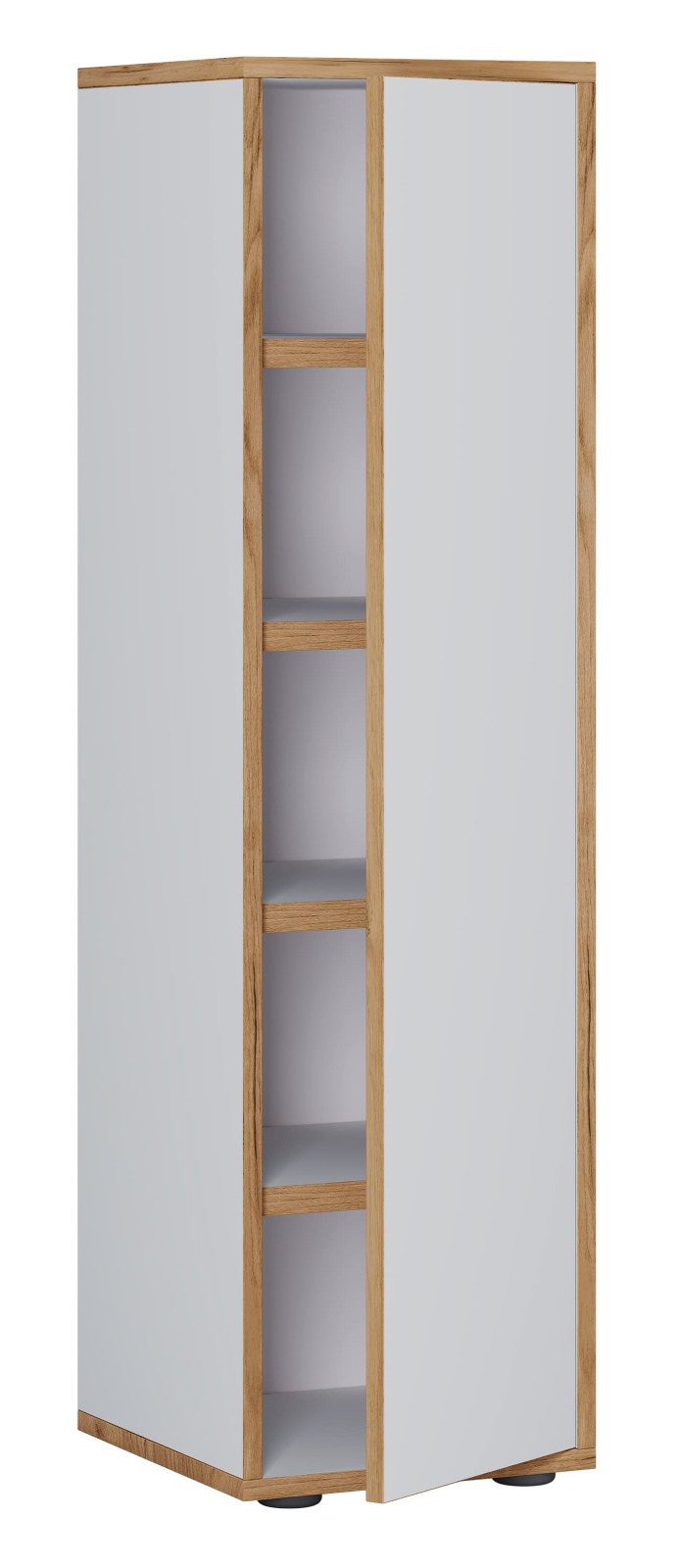 Schuhschrank SALIA XL - weiß - Honig Eiche - Push-to-Open