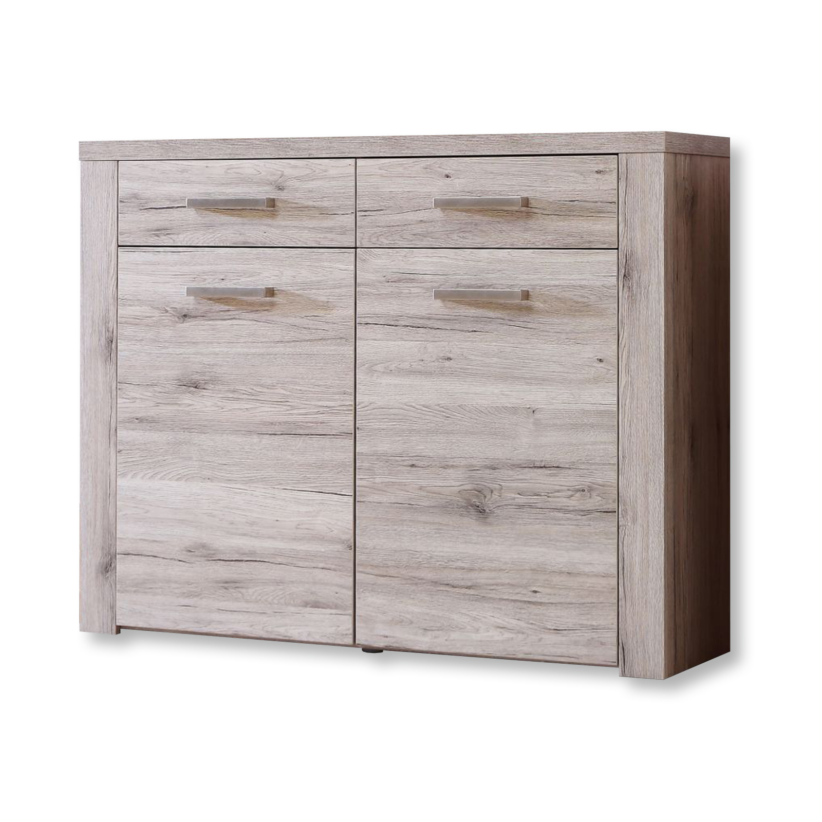 Schuhschrank - Sandeiche - 116 cm breit