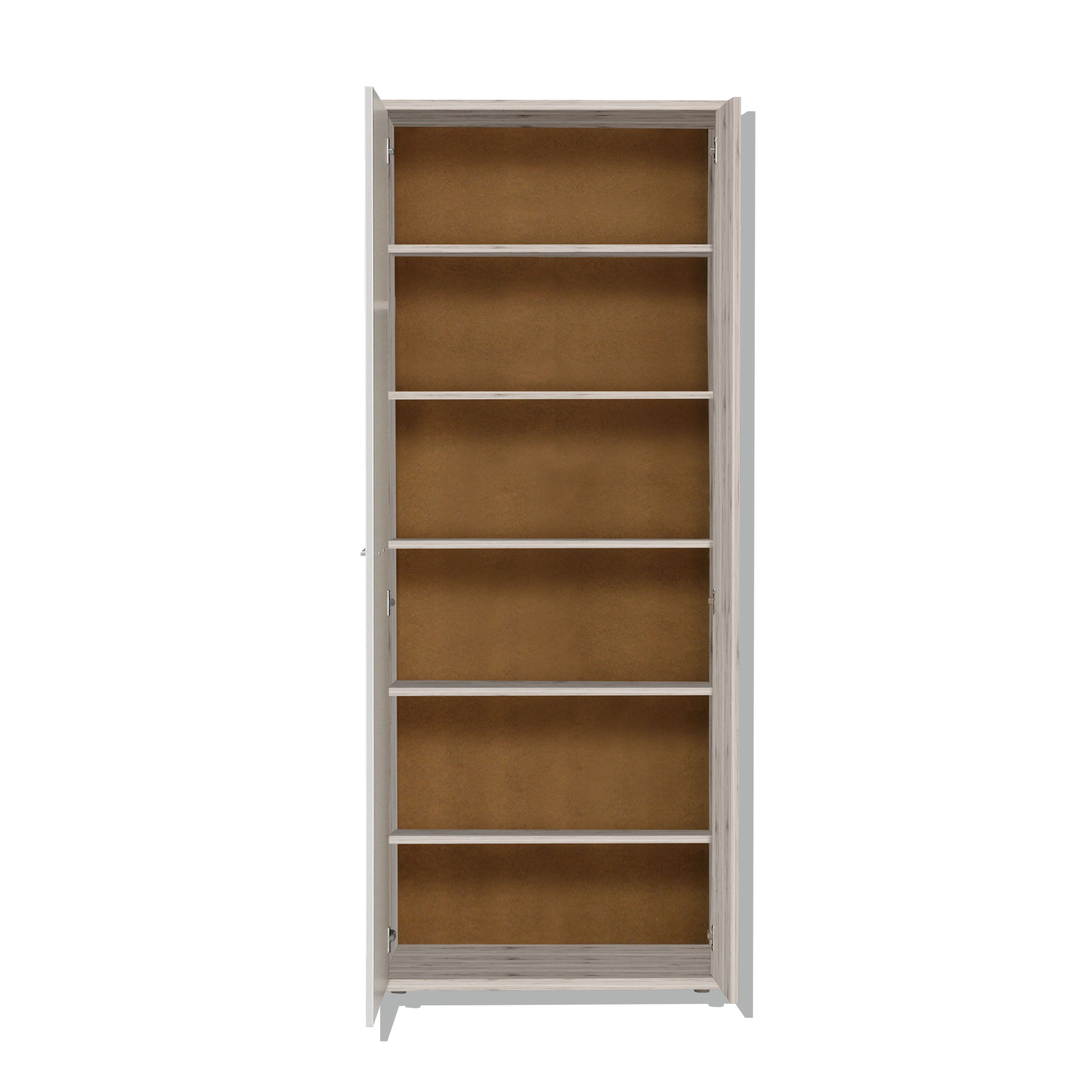 Schuhschrank - Sandeiche-weiß - 5 Einlegeböden - 69 cm breit