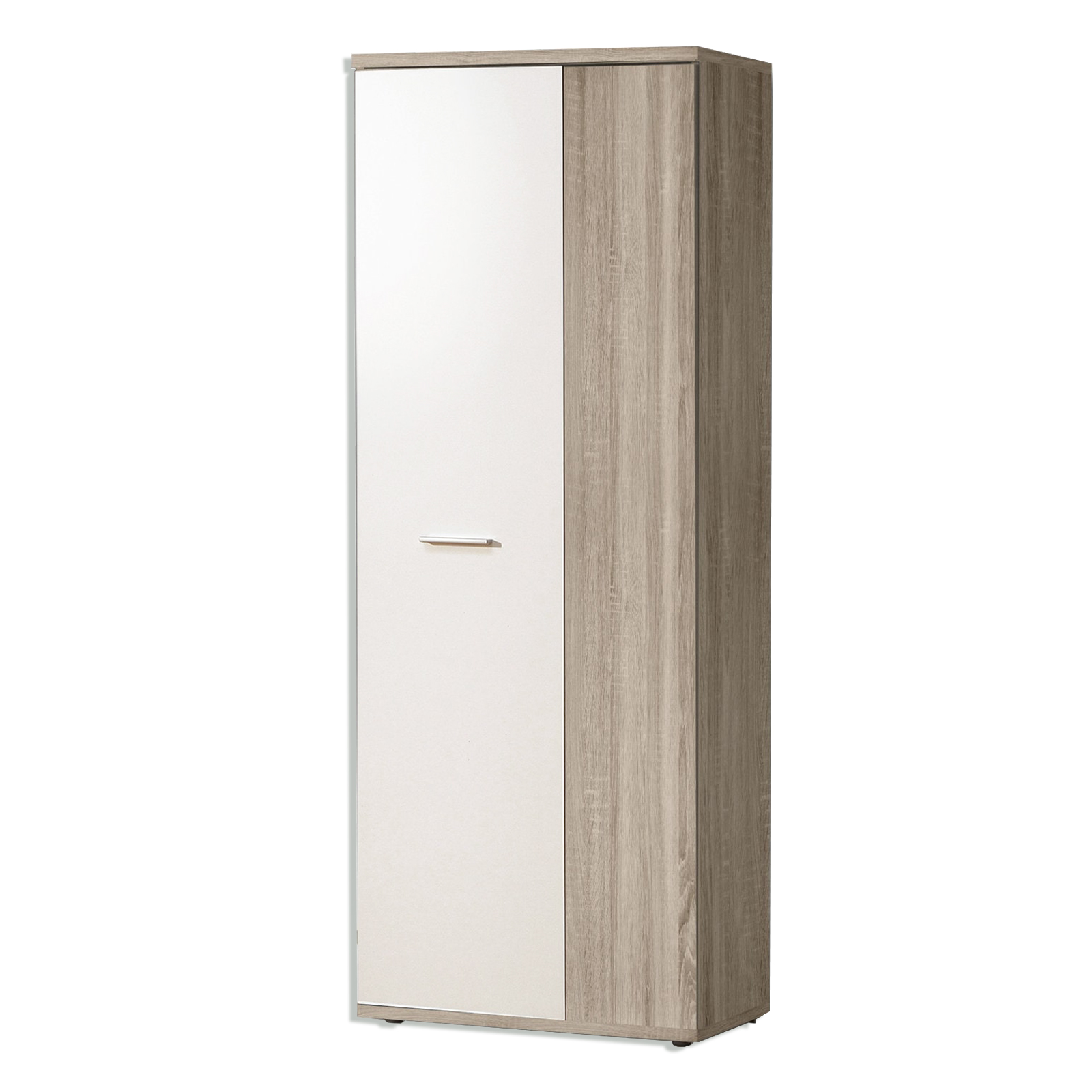 Schuhschrank - Sandeiche-weiß - 5 Einlegeböden - 69 cm breit