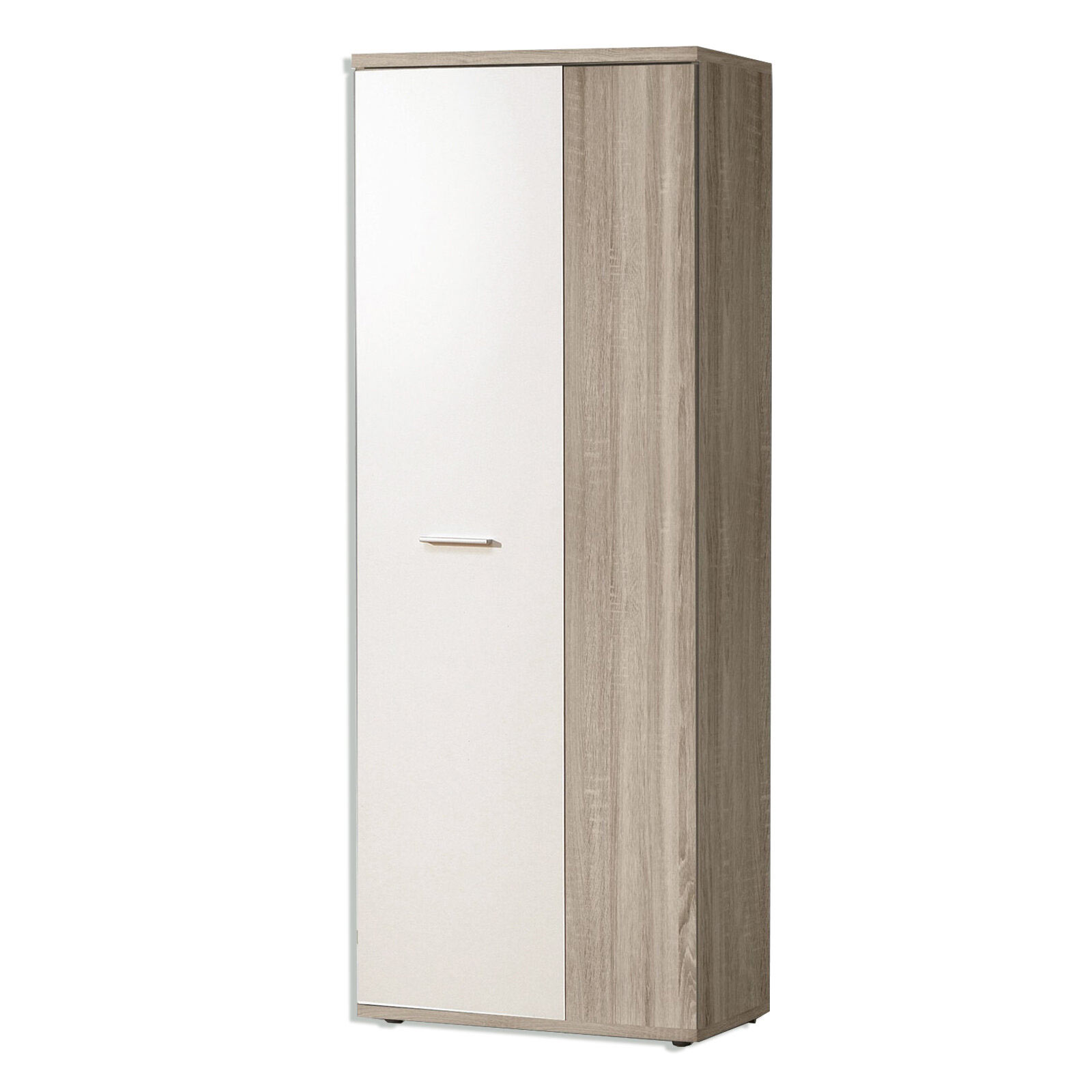 Schuhschrank - Sandeiche-weiß - 5 Einlegeböden - 69 cm breit
