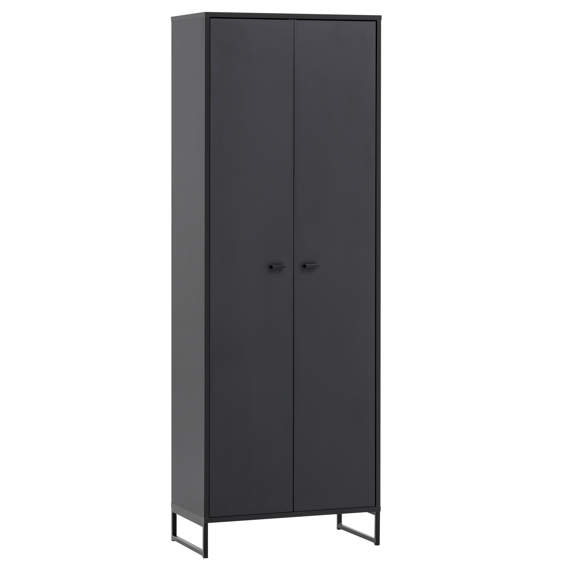 Schuhschrank - schwarz - 2 Türen - 60 cm