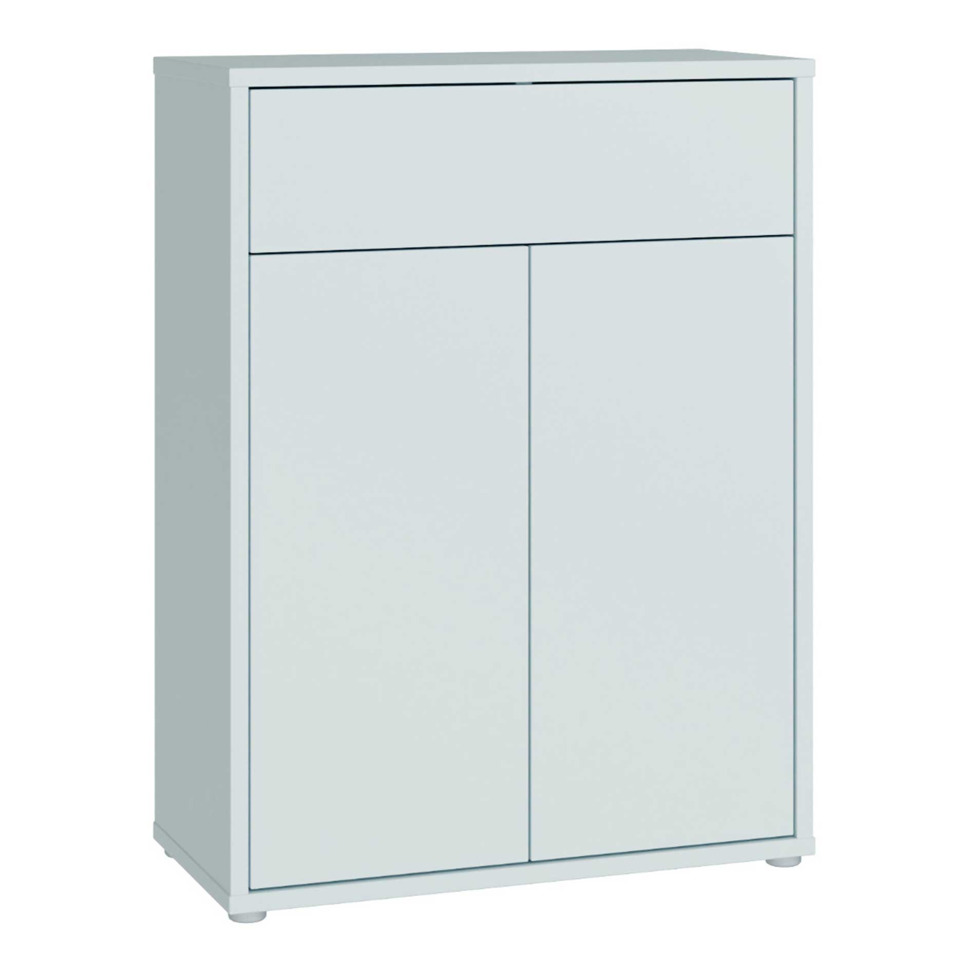 Schuhschrank - secret grey - 2 Türen - Schubkasten - 75 cm