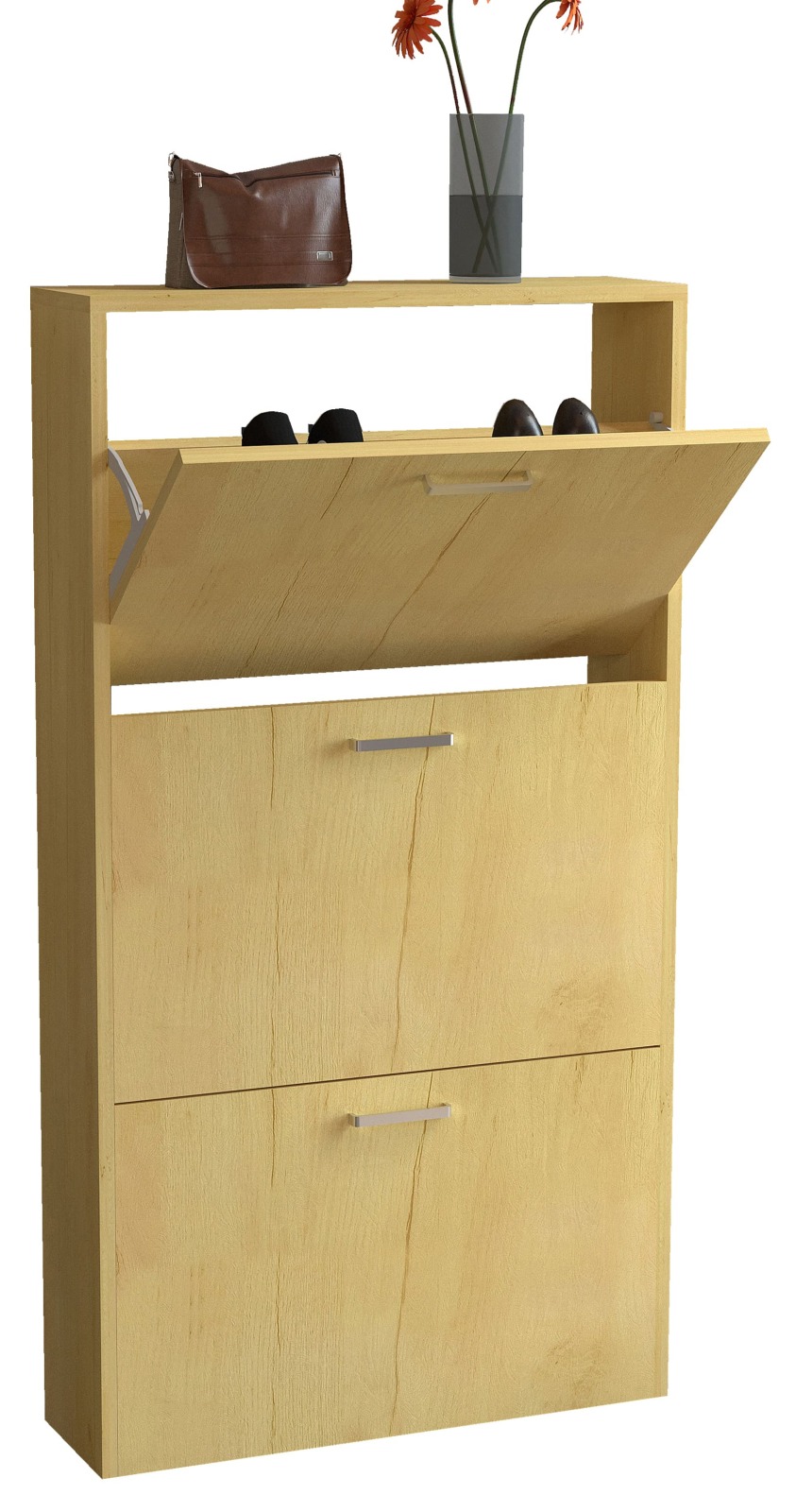 Schuhschrank SULOS M - Honig Eiche - 108 cm hoch