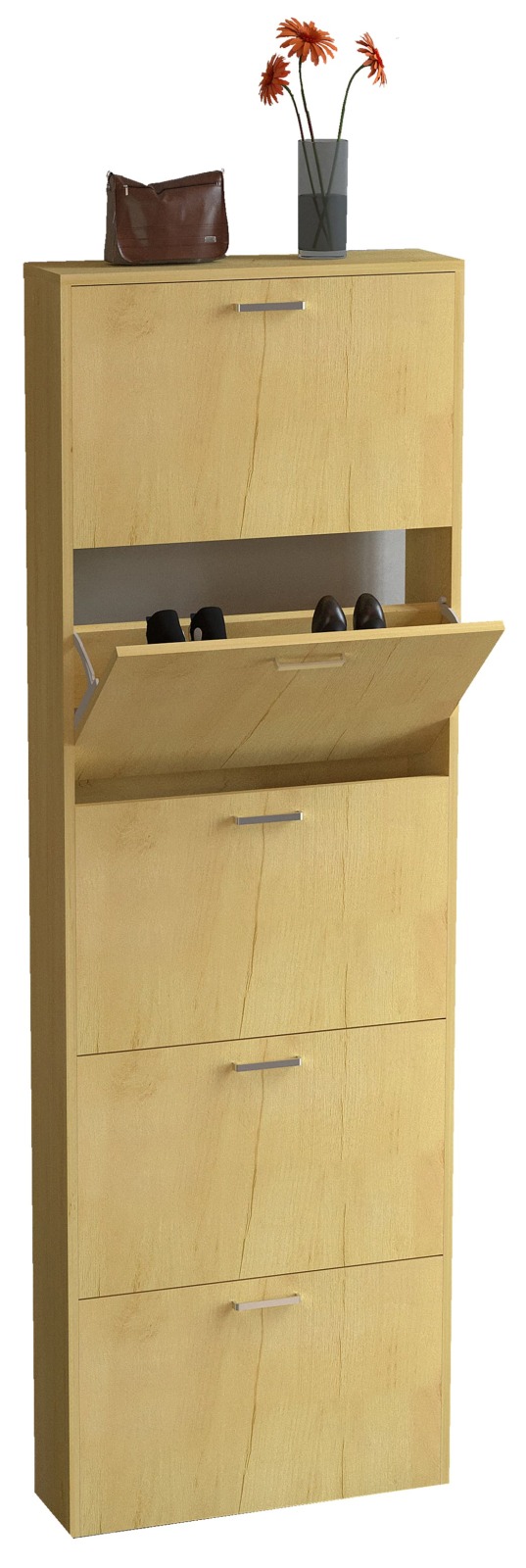 Schuhschrank SULOS XL - Honig Eiche - 179 cm hoch