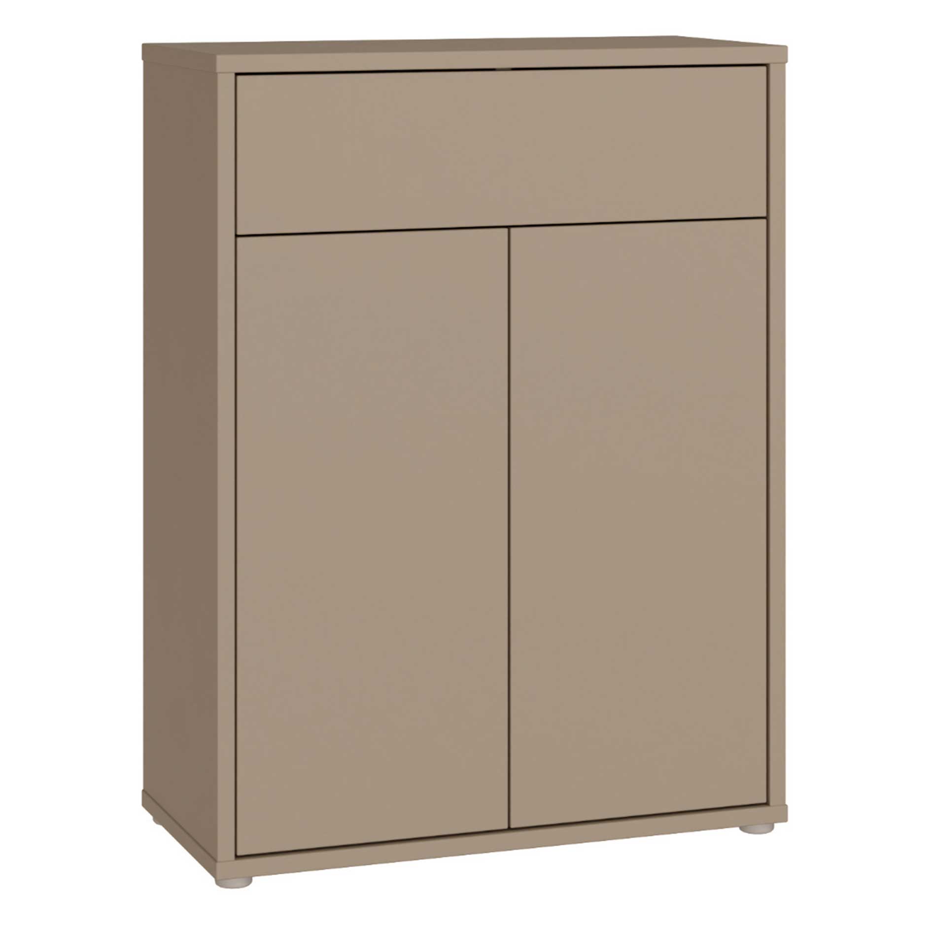 Schuhschrank - taupe - 2 Türen - Schubkasten - 75 cm
