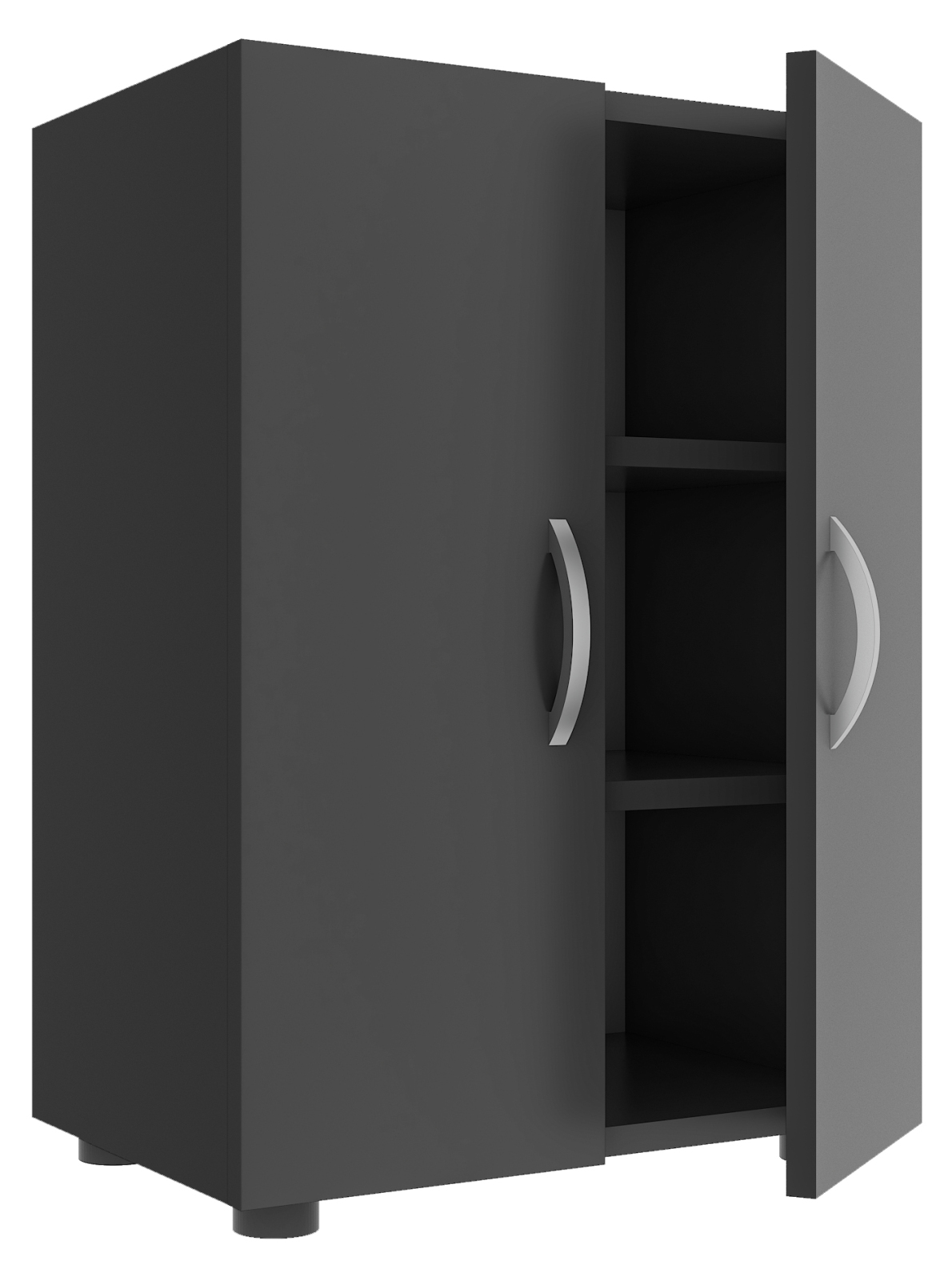 Schuhschrank ULAS - anthrazit - 3 Fächer - 74 cm