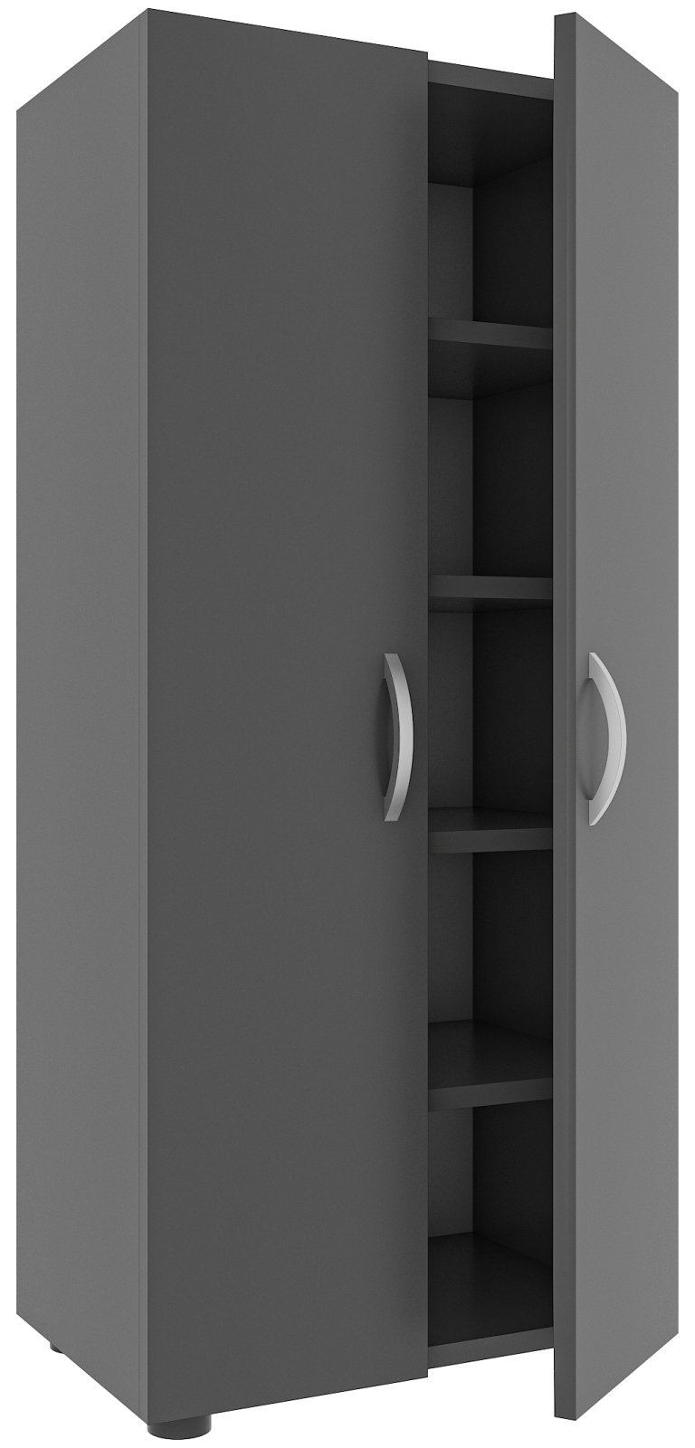 Schuhschrank ULAS - anthrazit - 5 Fächer - 108 cm