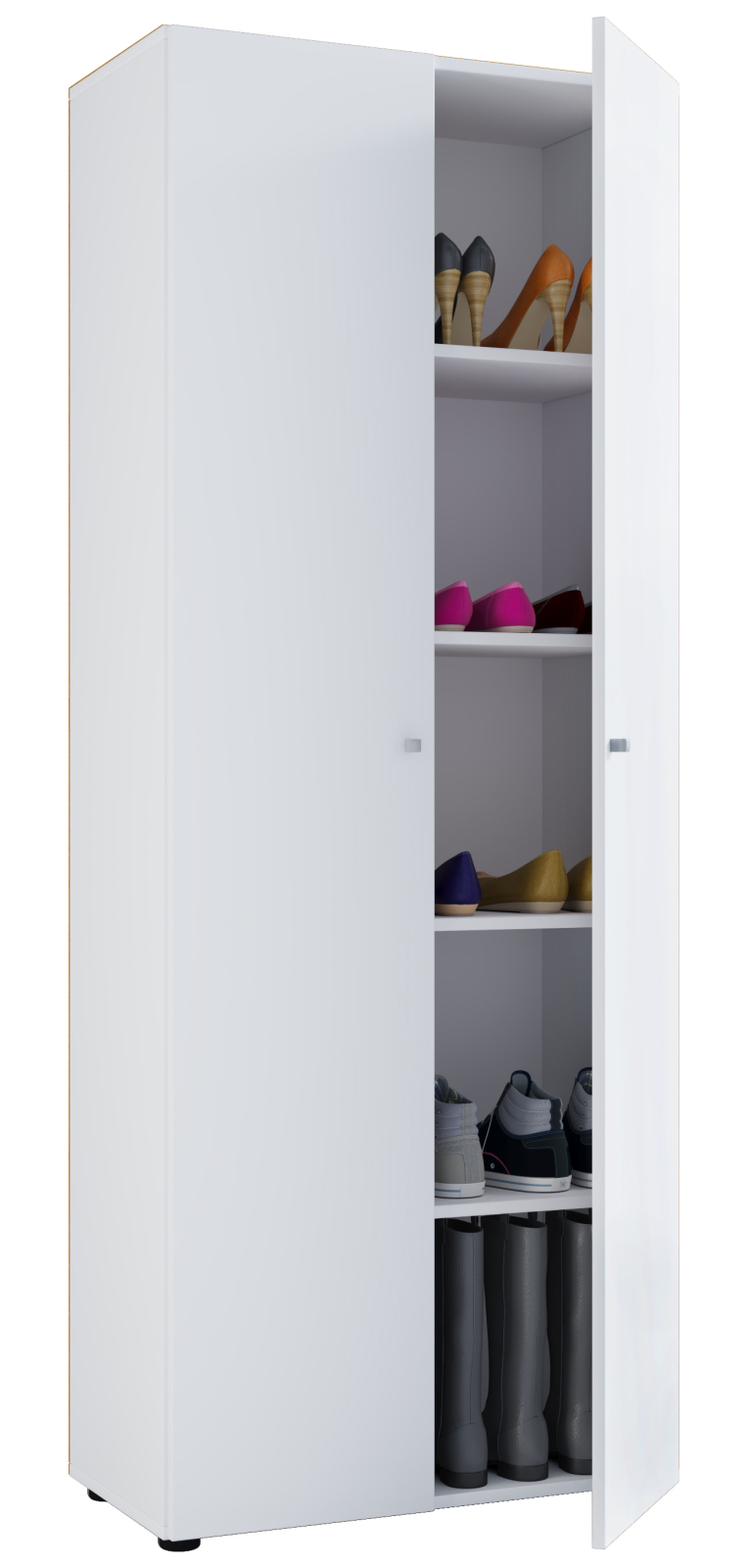 Schuhschrank VANDOL I - weiß - 2 Türen - 5 Fächer