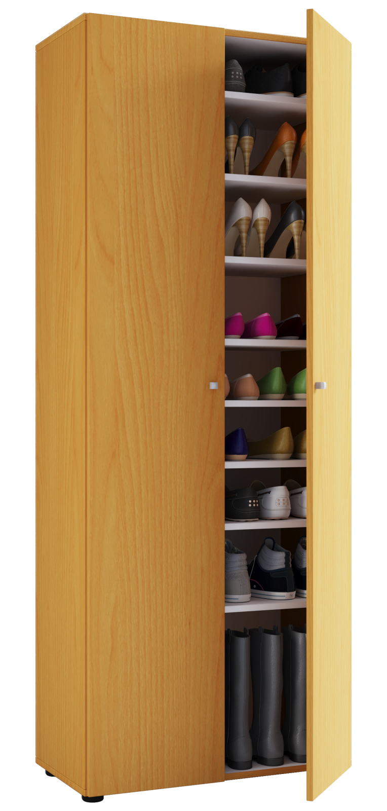 Schuhschrank VANDOL l - Buche - 2 Türen - 9 Fächer