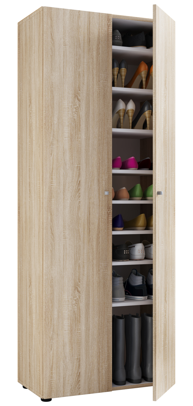 Schuhschrank VANDOL l - Sonoma Eiche - 2 Türen - 9 Fächer