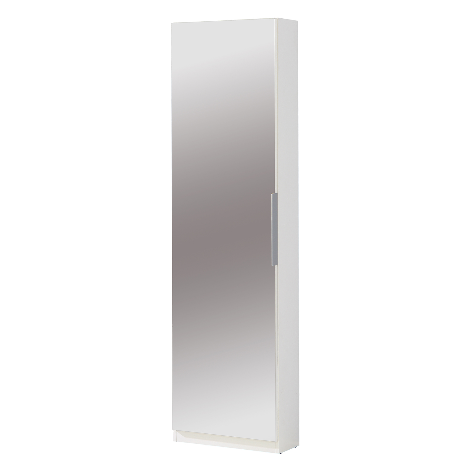 Schuhschrank - weiß - mit Spiegeltür - 50 cm breit