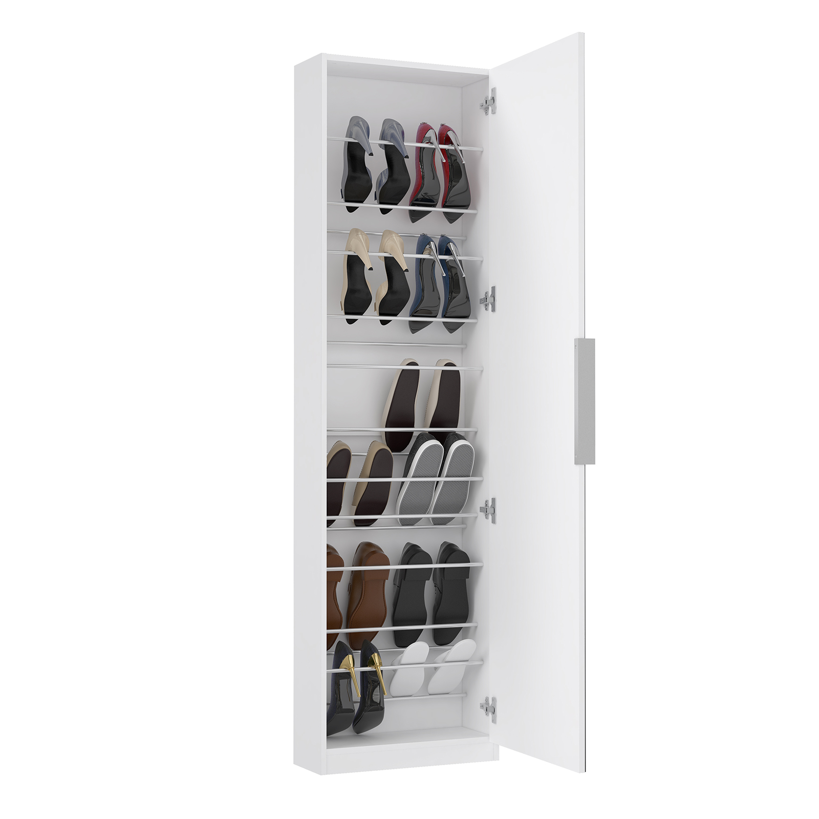Schuhschrank weiß mit Spiegeltür 50 cm breit Online bei ROLLER