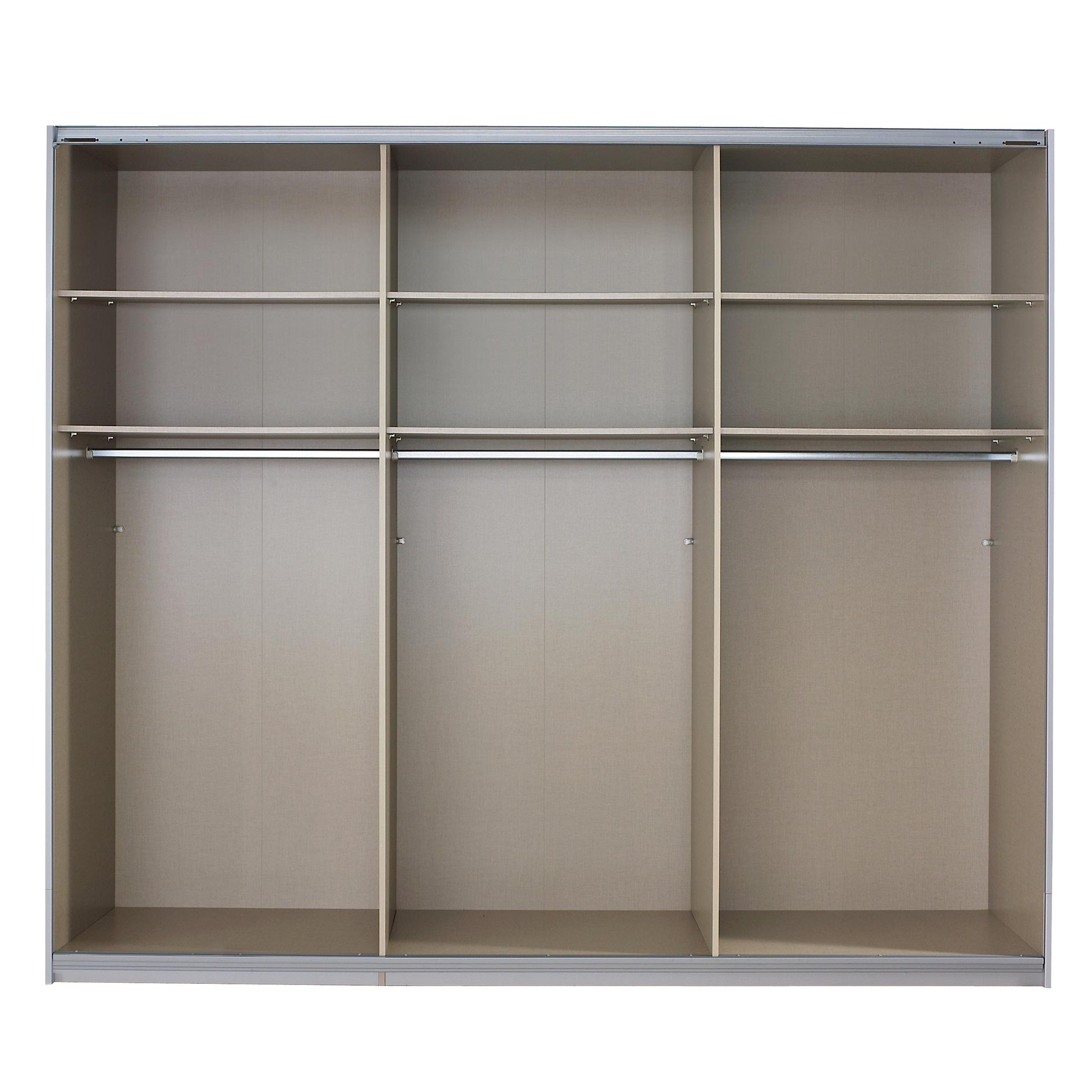 Schwebetürenschrank - Alpinweiß - 271 cm