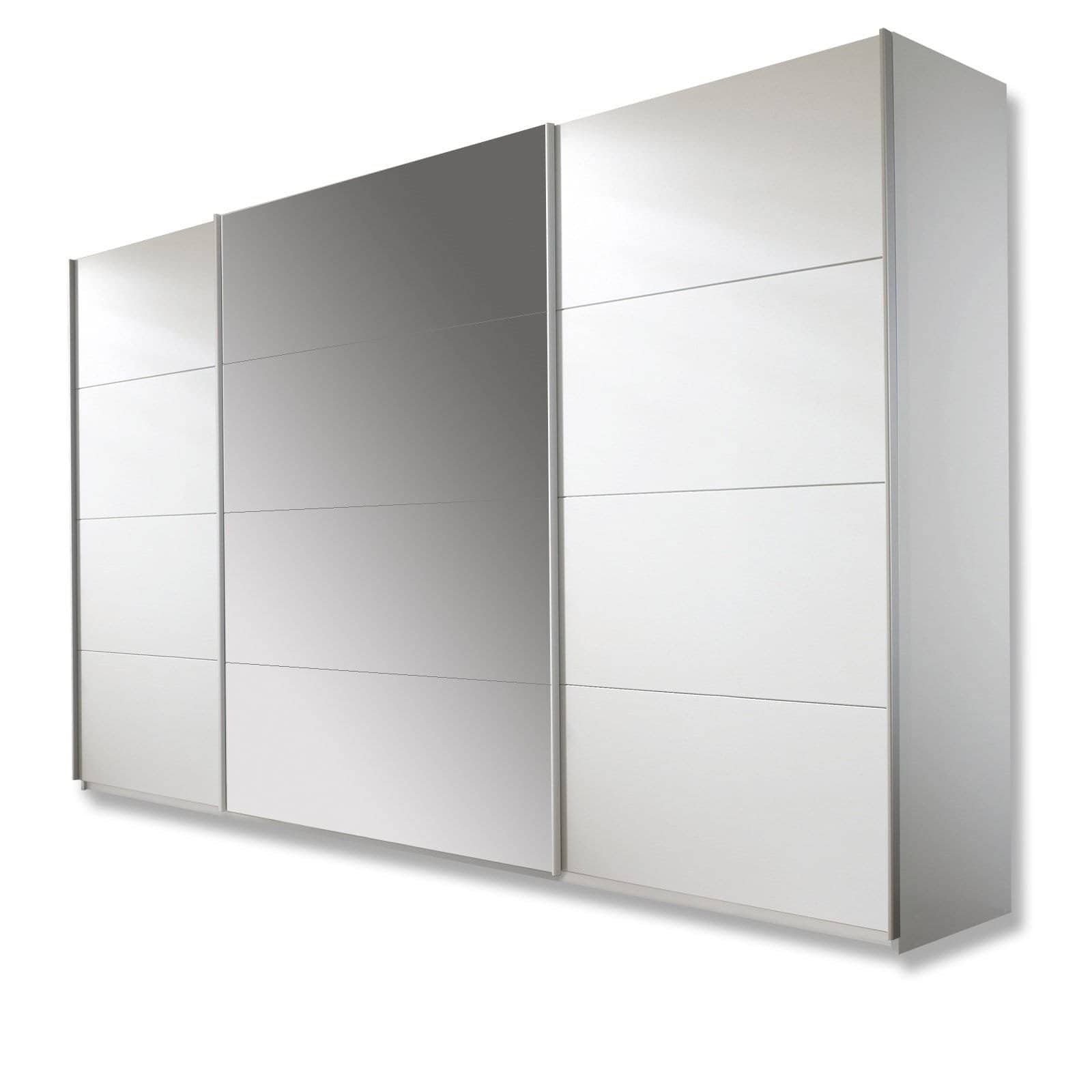 Schwebetürenschrank - alpinweiß - 315 cm breit