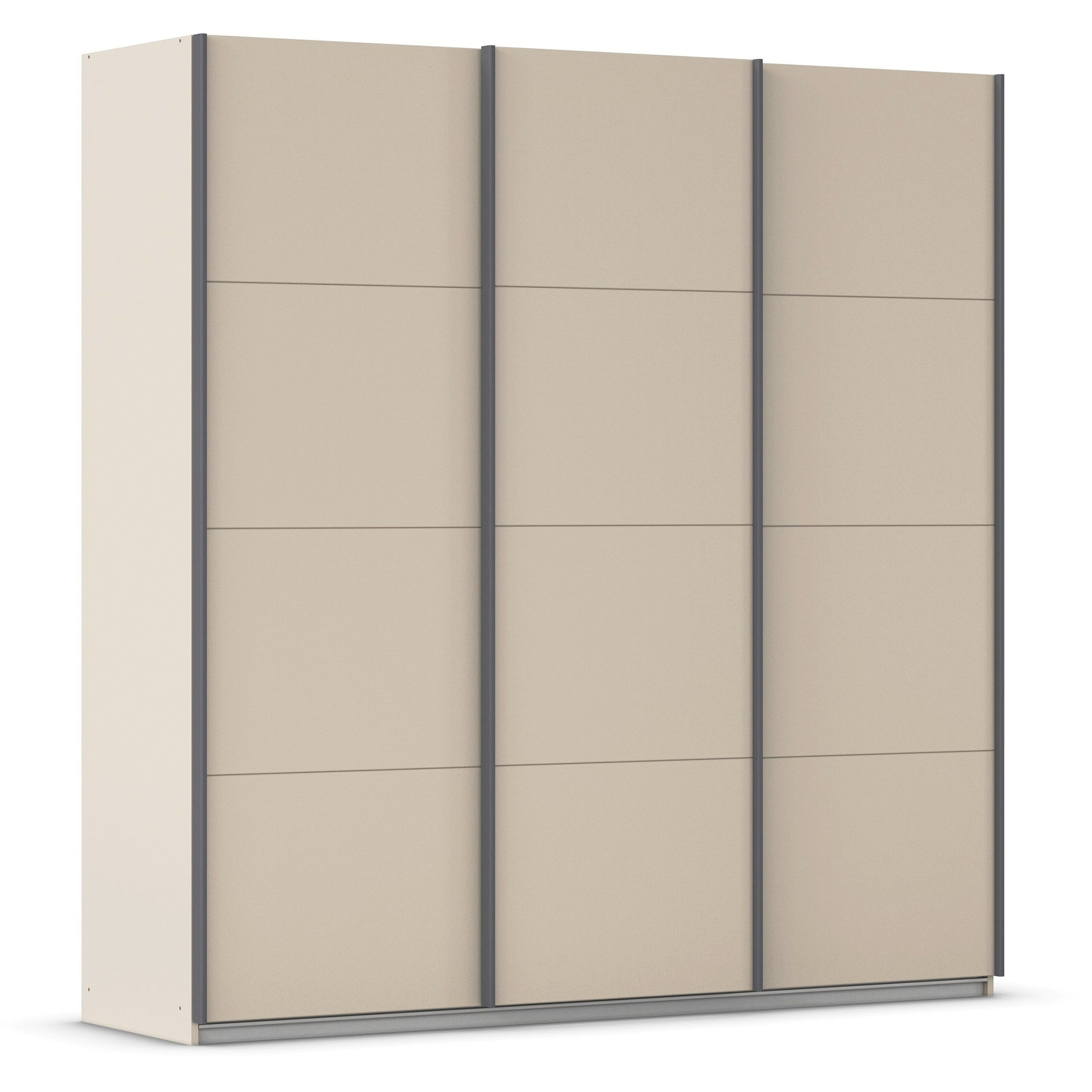 Schwebetürenschrank - champagner - 3 Türen - 203x229 cm