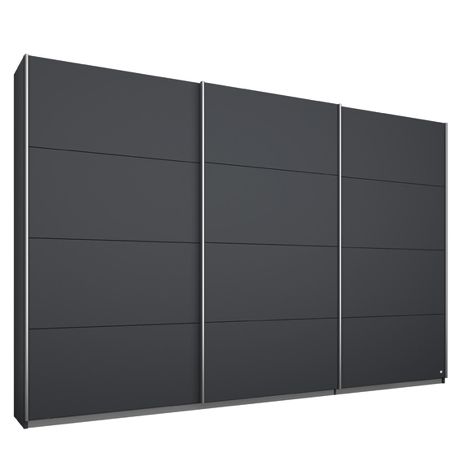 Schwebetürenschrank - grau metallic - 271x210 cm