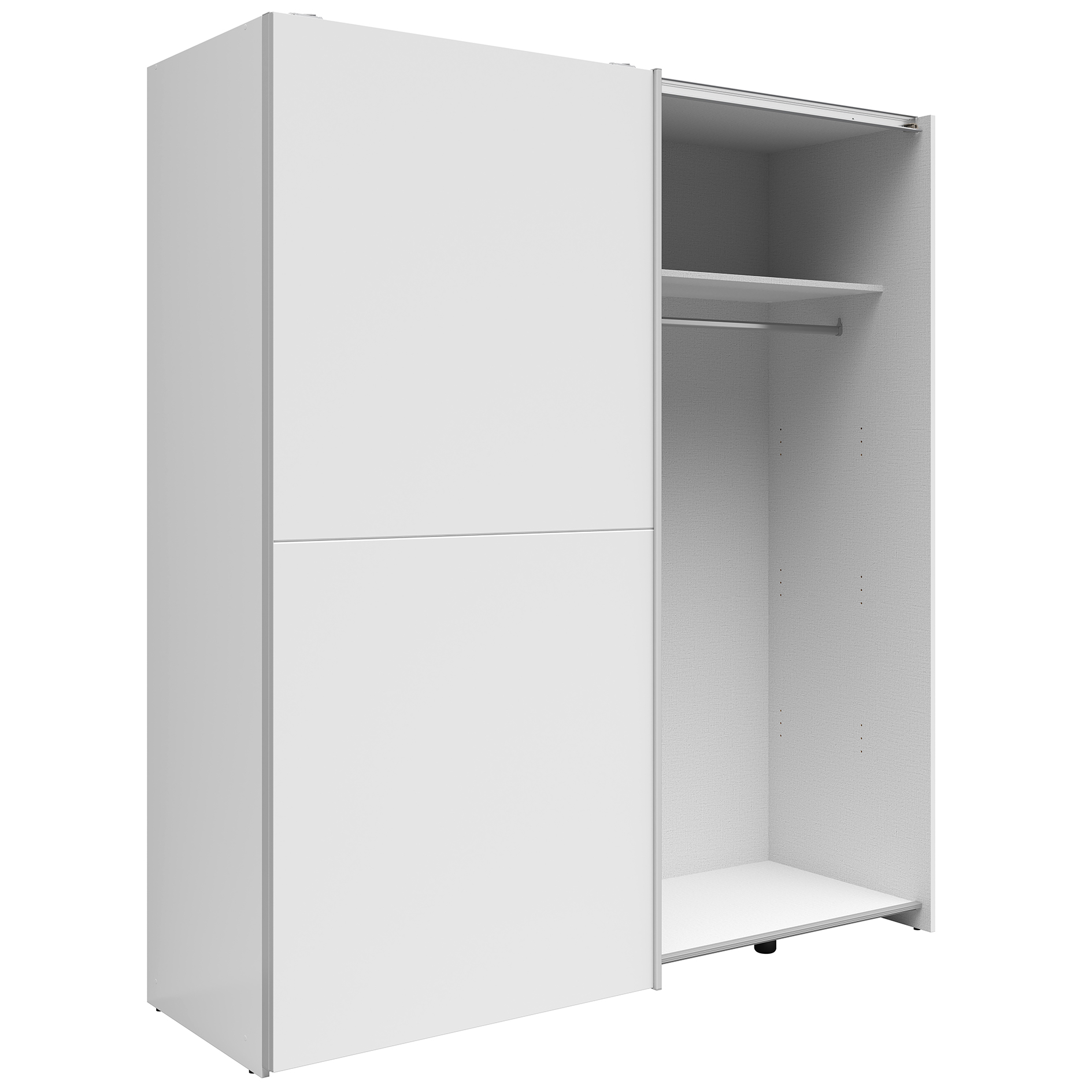 Schwebetürenschrank - weiß - 2 Türen - 170 cm