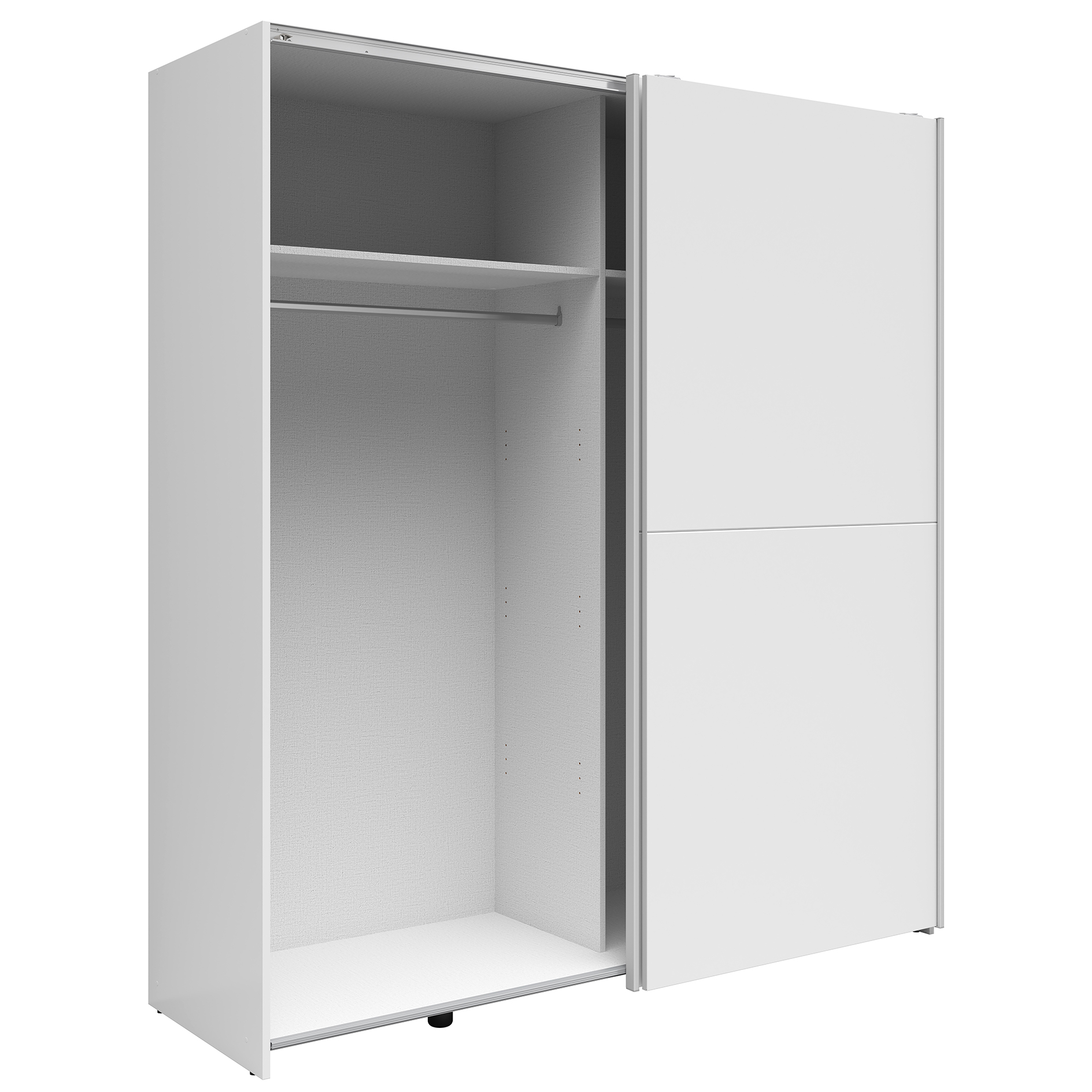 Schwebetürenschrank - weiß - 2 Türen - 170 cm